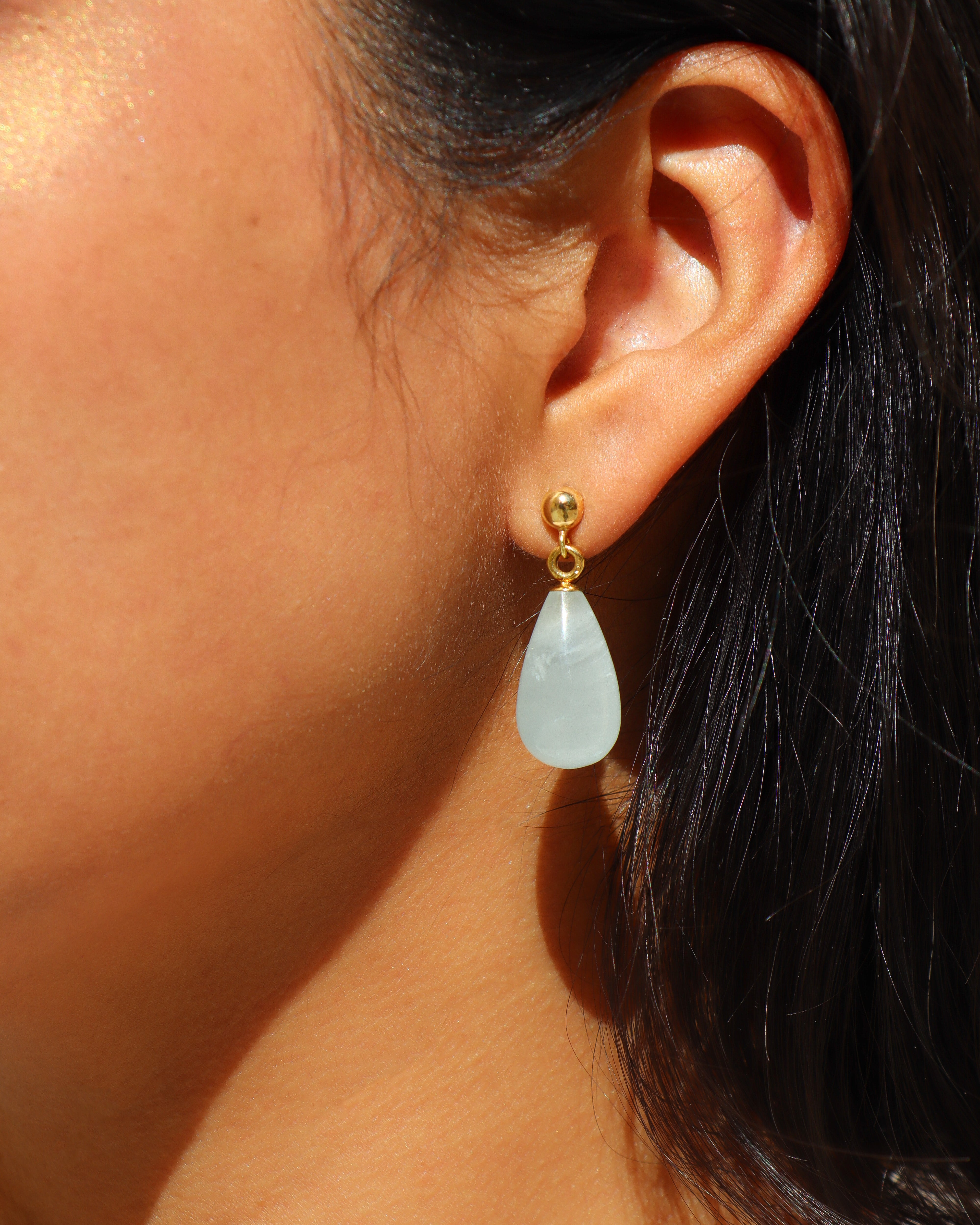 Orecchini con Acquamarina Milk