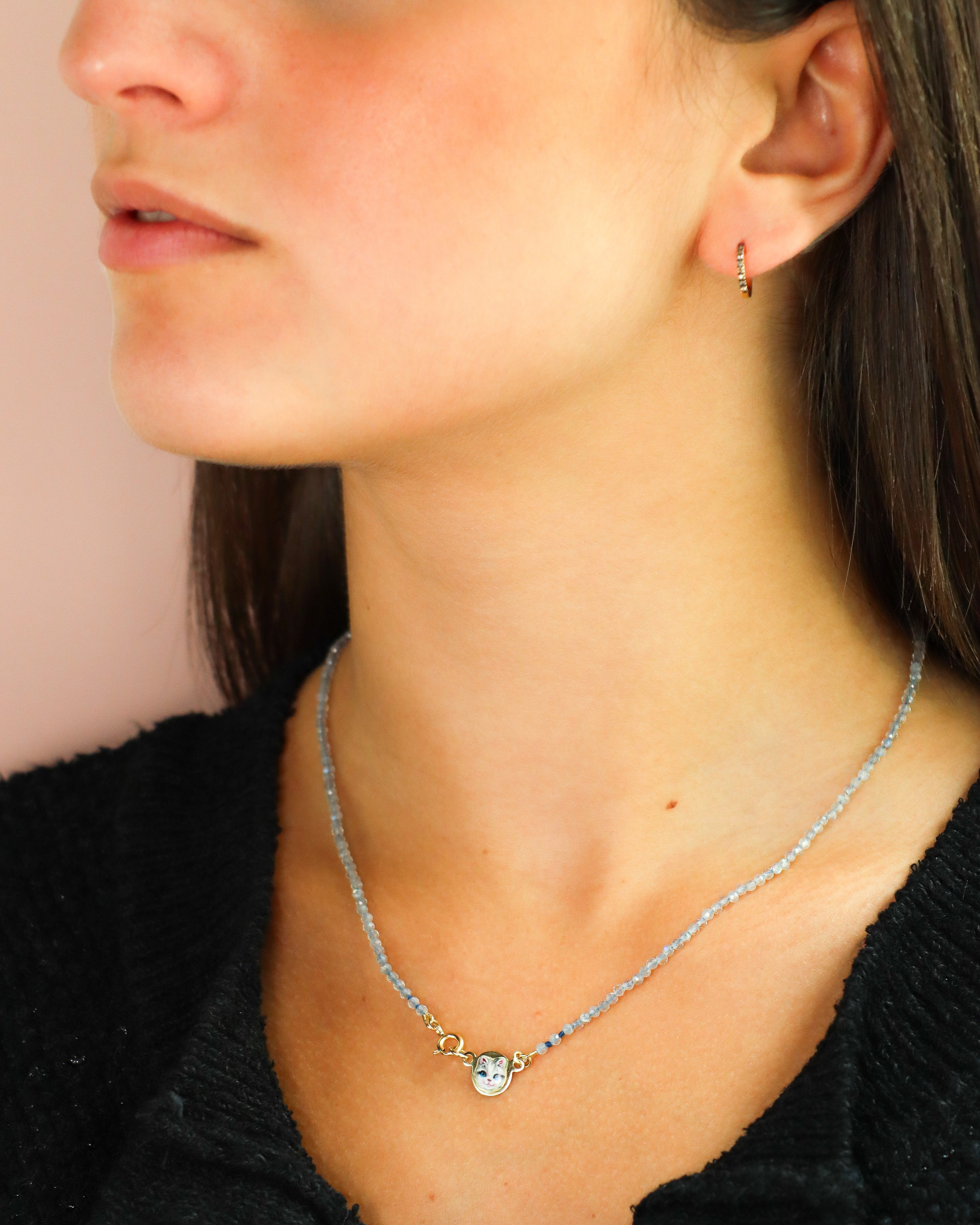 Collana con Micio e Labradorite