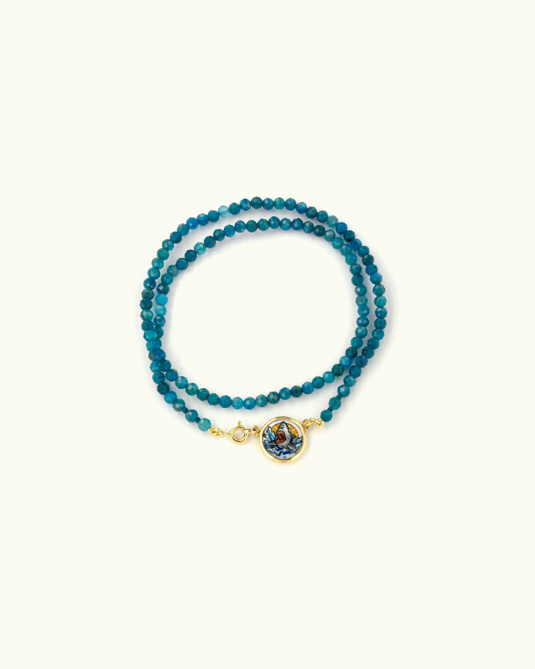 Shark Jaw Coloris Necklace in Blue Wave