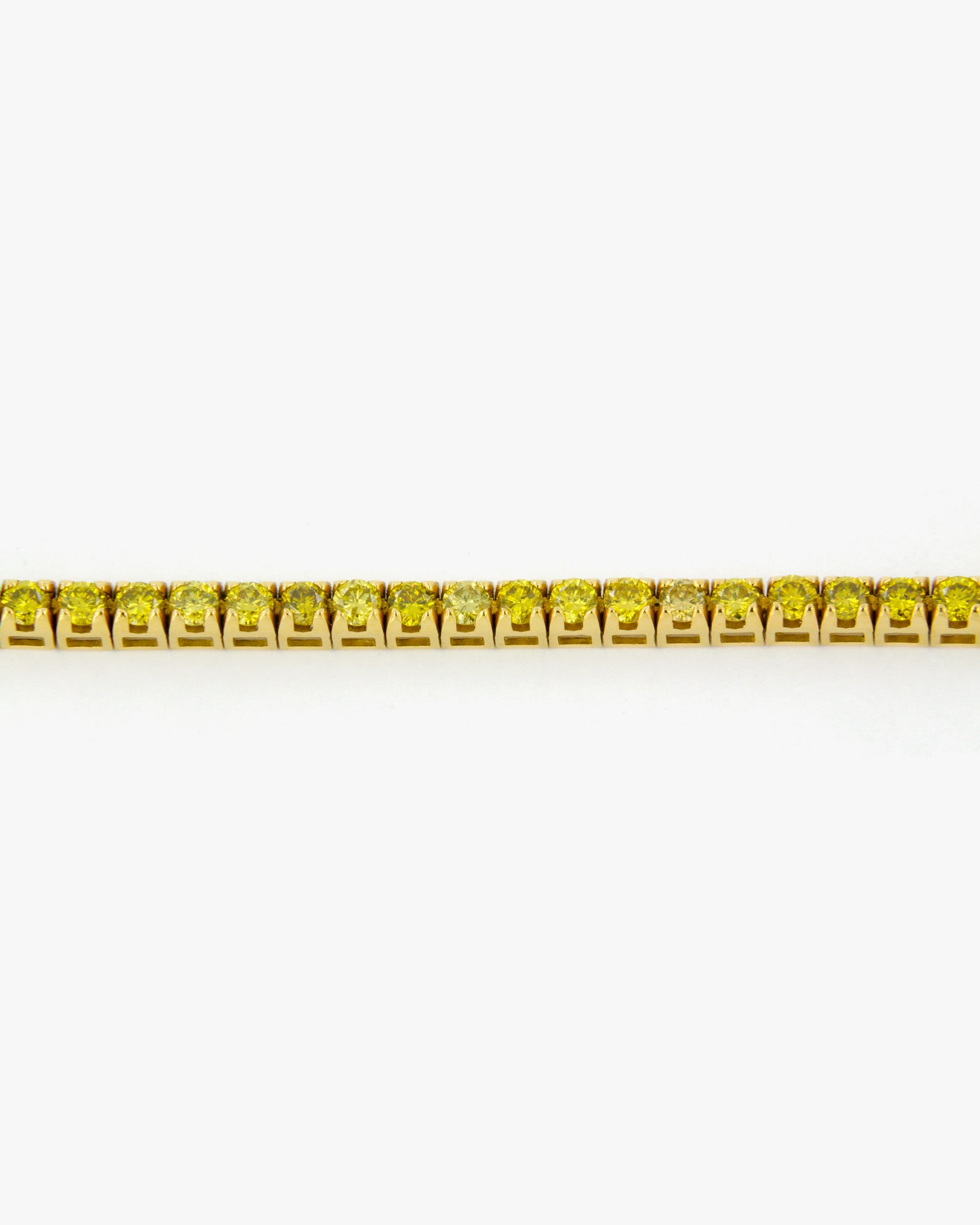 Yellow Fancy Diamond Tennis Bracelet
