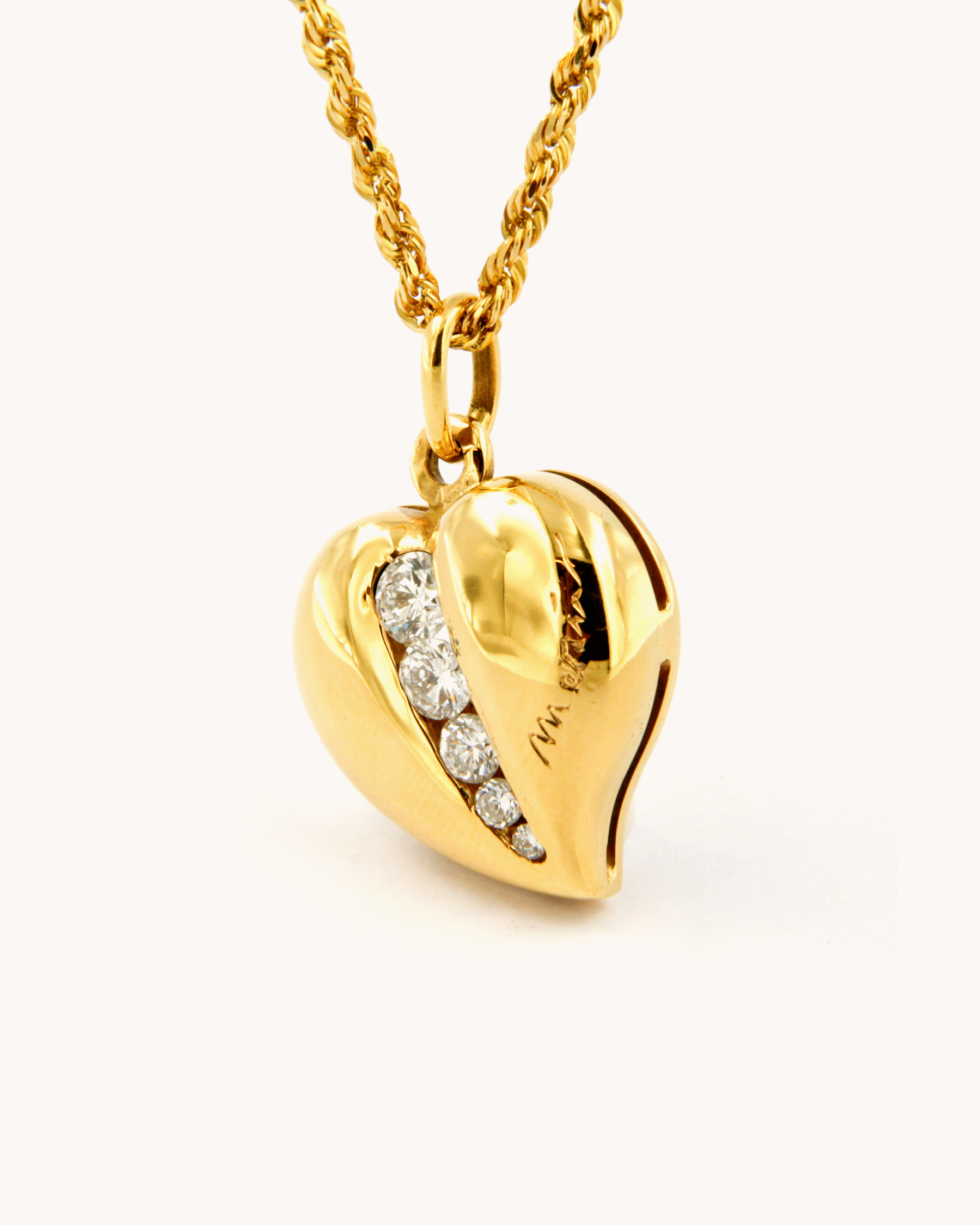 Heart Diamond Charm