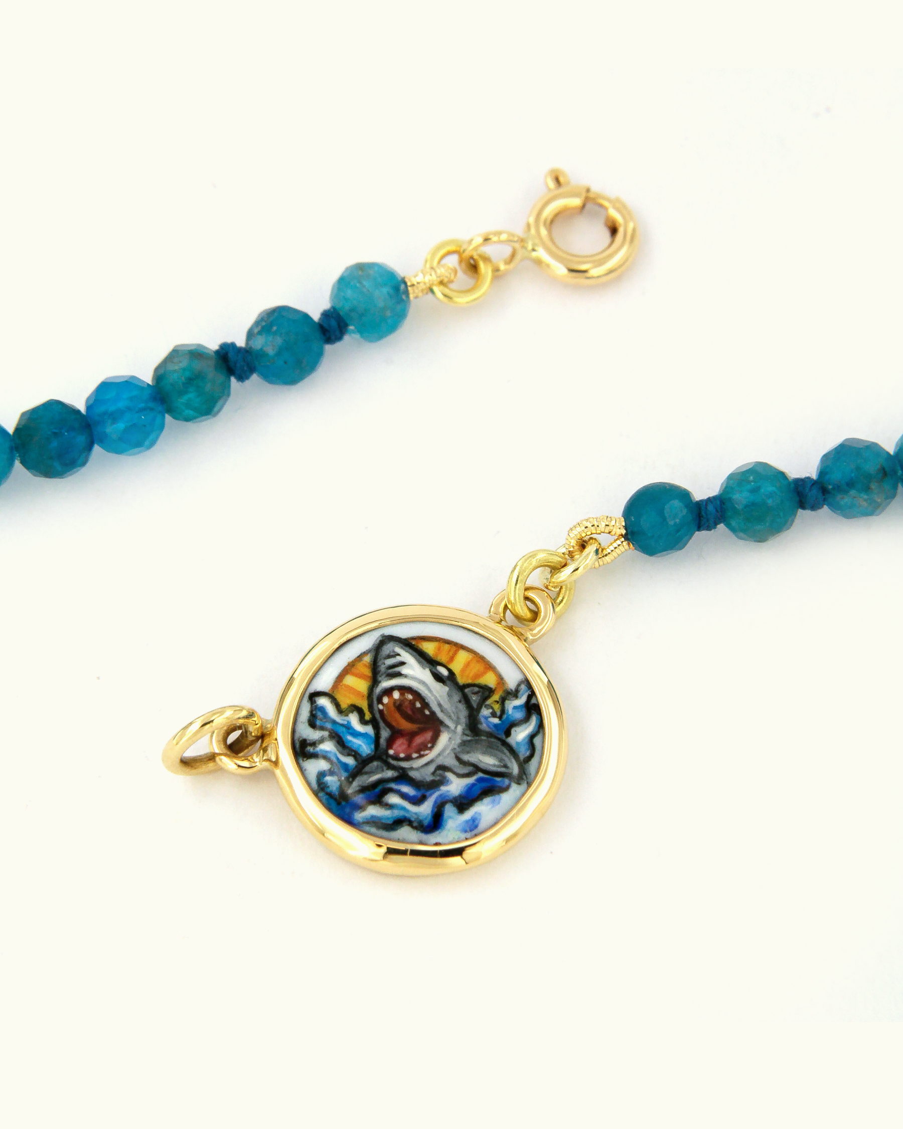 Shark Jaw Coloris Necklace in Blue Wave