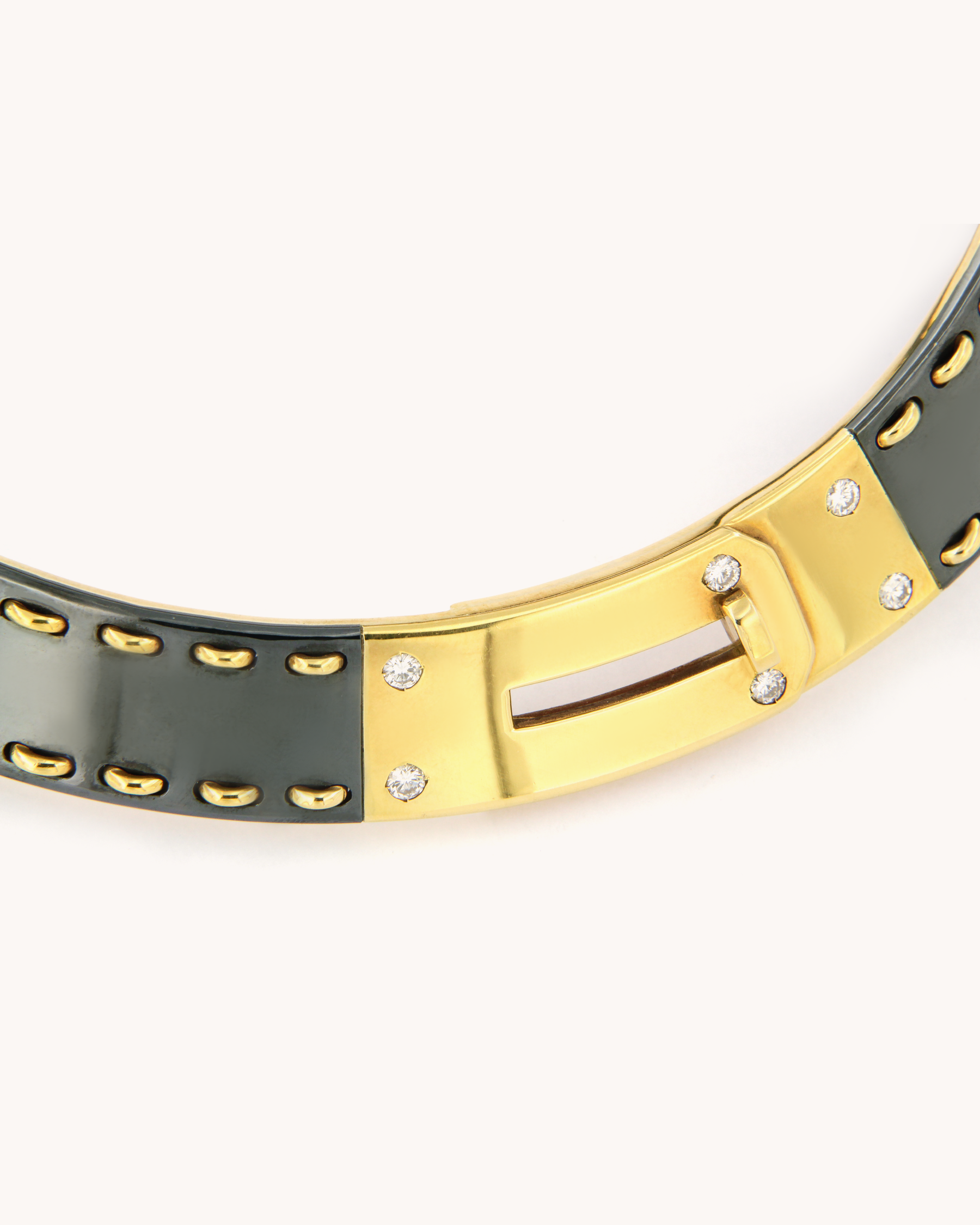 Gold Stitch Choker Necklace