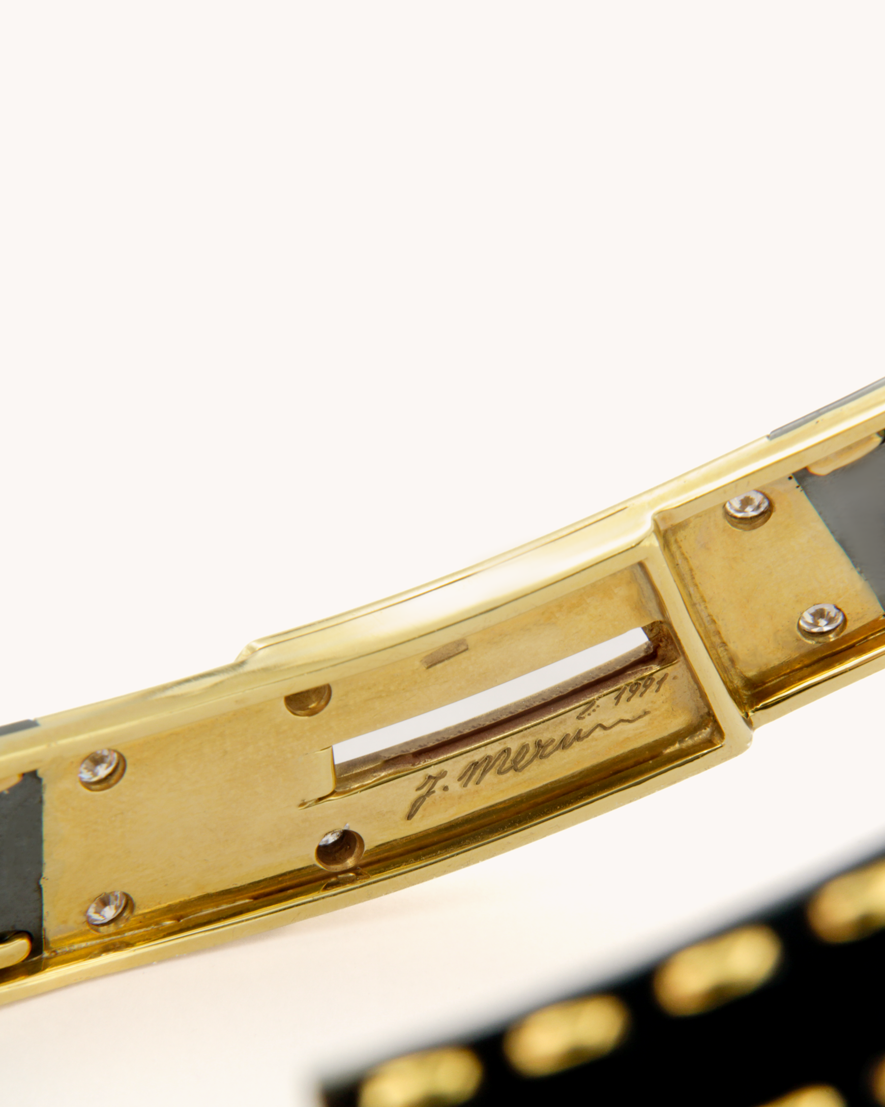 Gold Stitch Choker Necklace