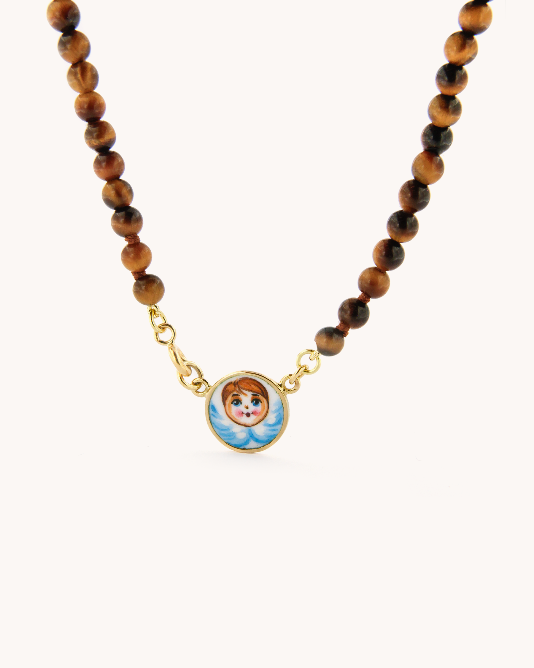 Collana Angelo Azzurro con Occhio di Tigre