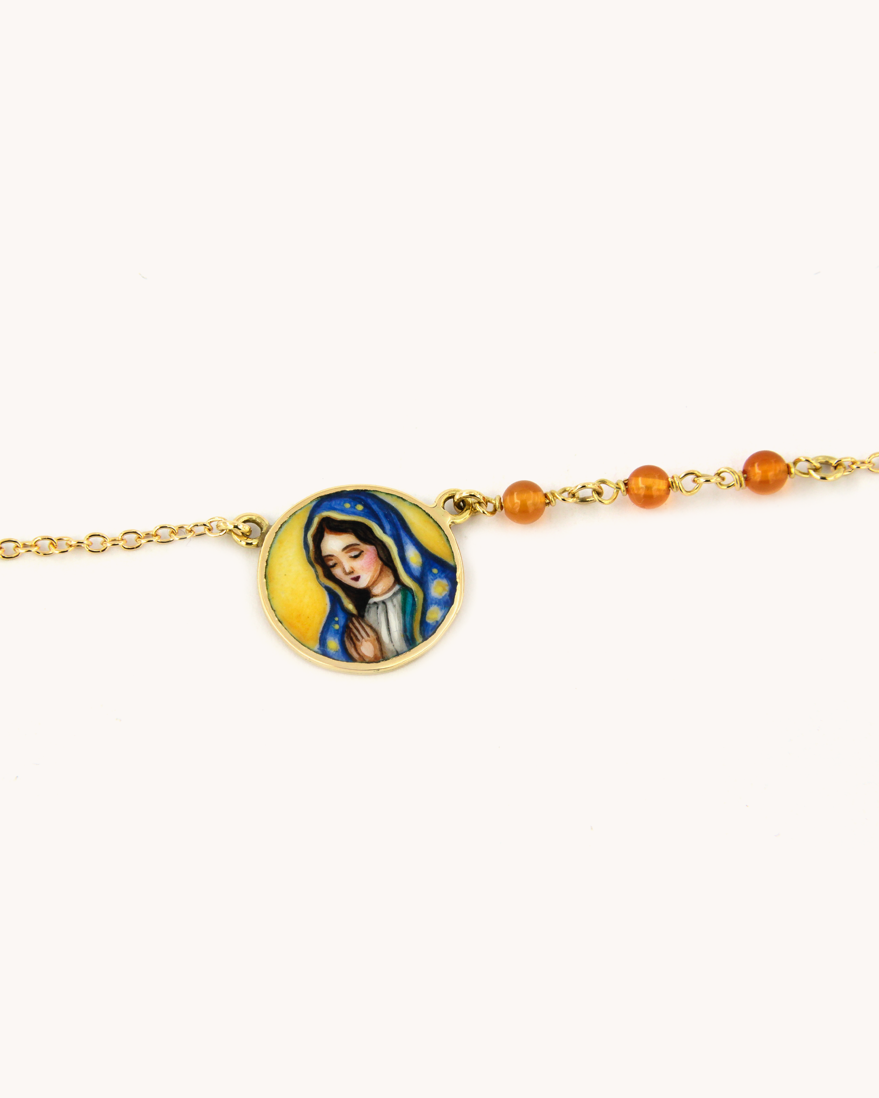 Collana Madonnina con Quarzo Citrino