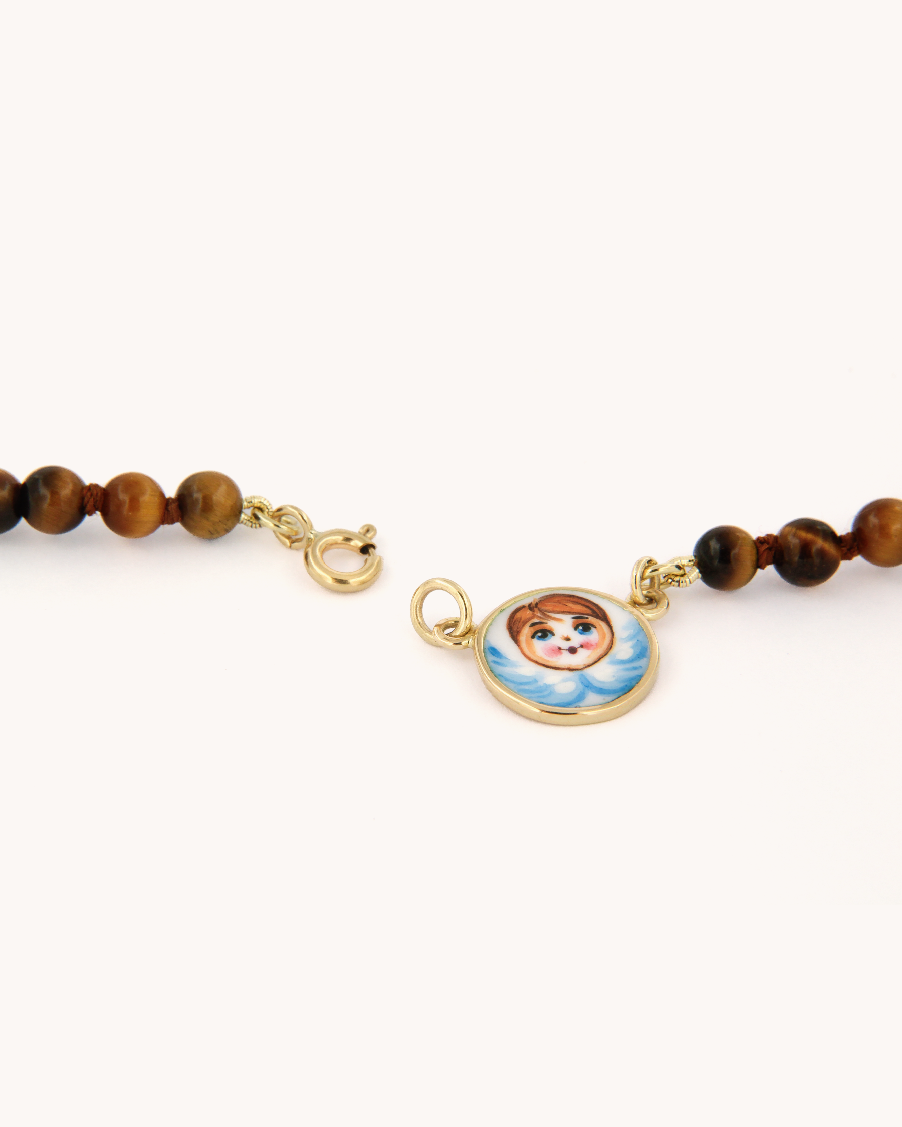 Collana Angelo Azzurro con Occhio di Tigre