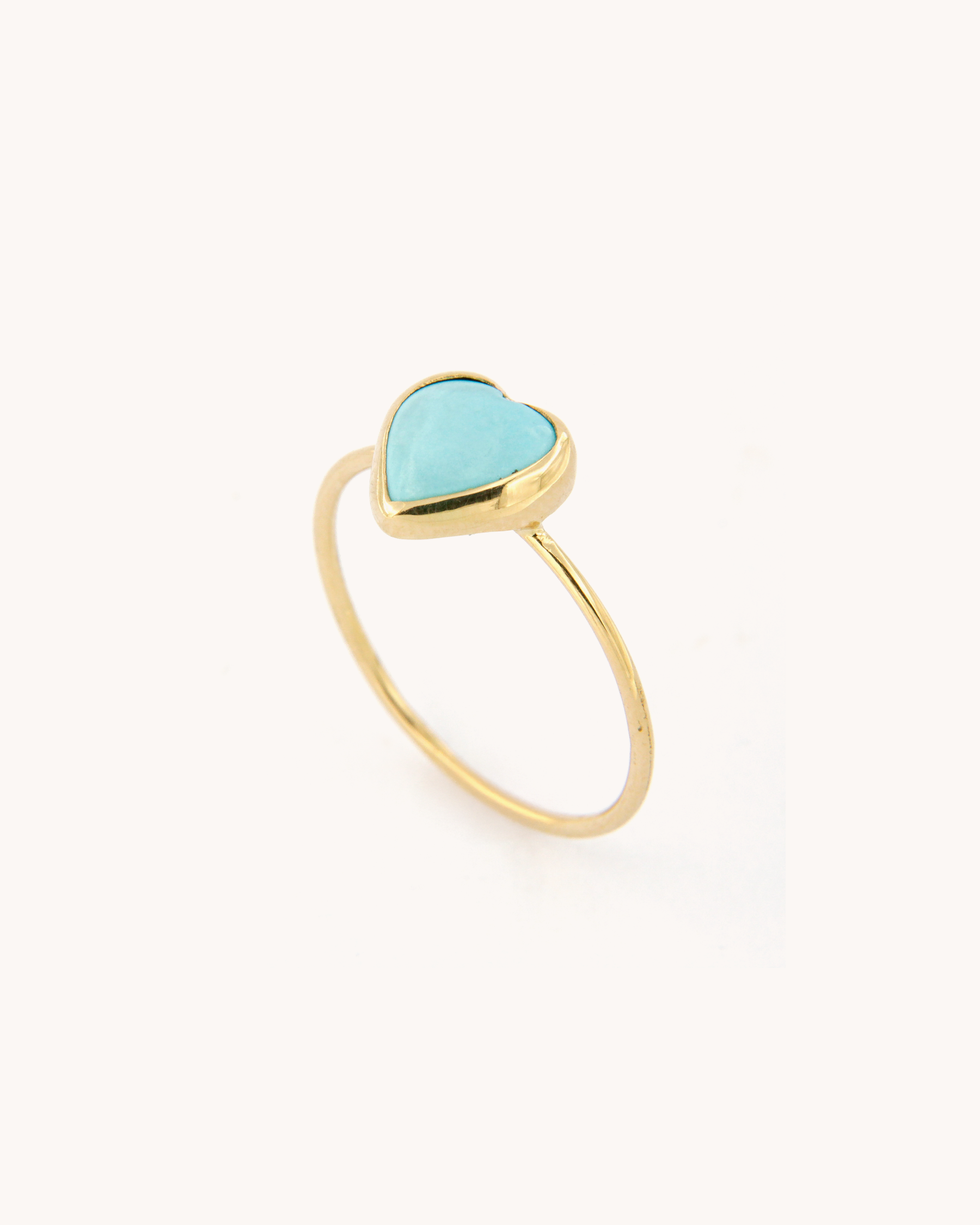 Anello a Filo con Cuore Turchese