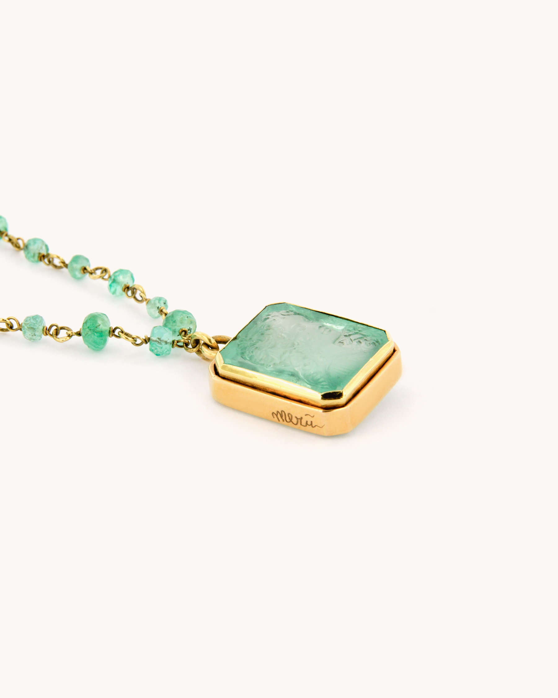 Emerald Pendant Necklace