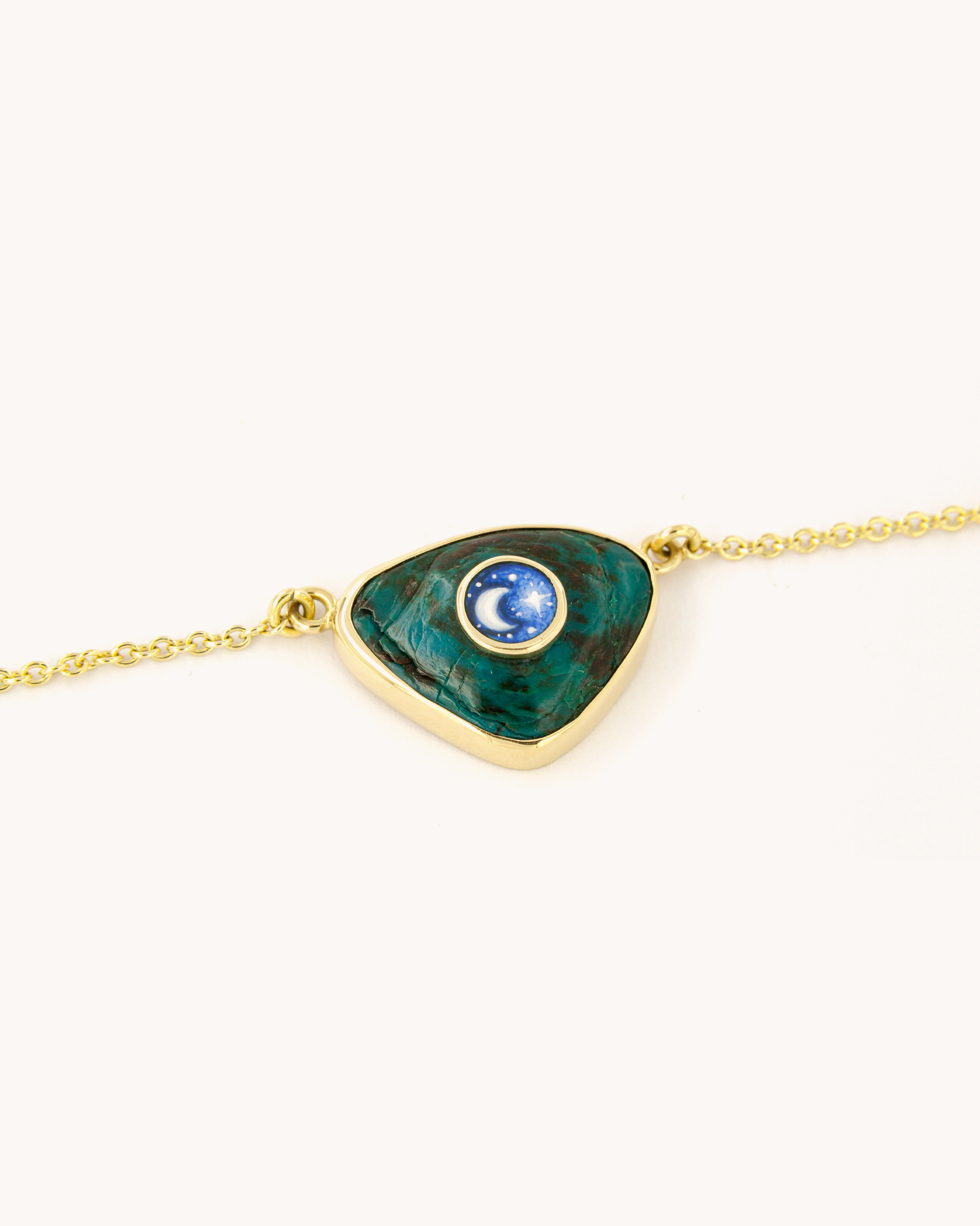 Venus Moon with Chrysocolla Necklace