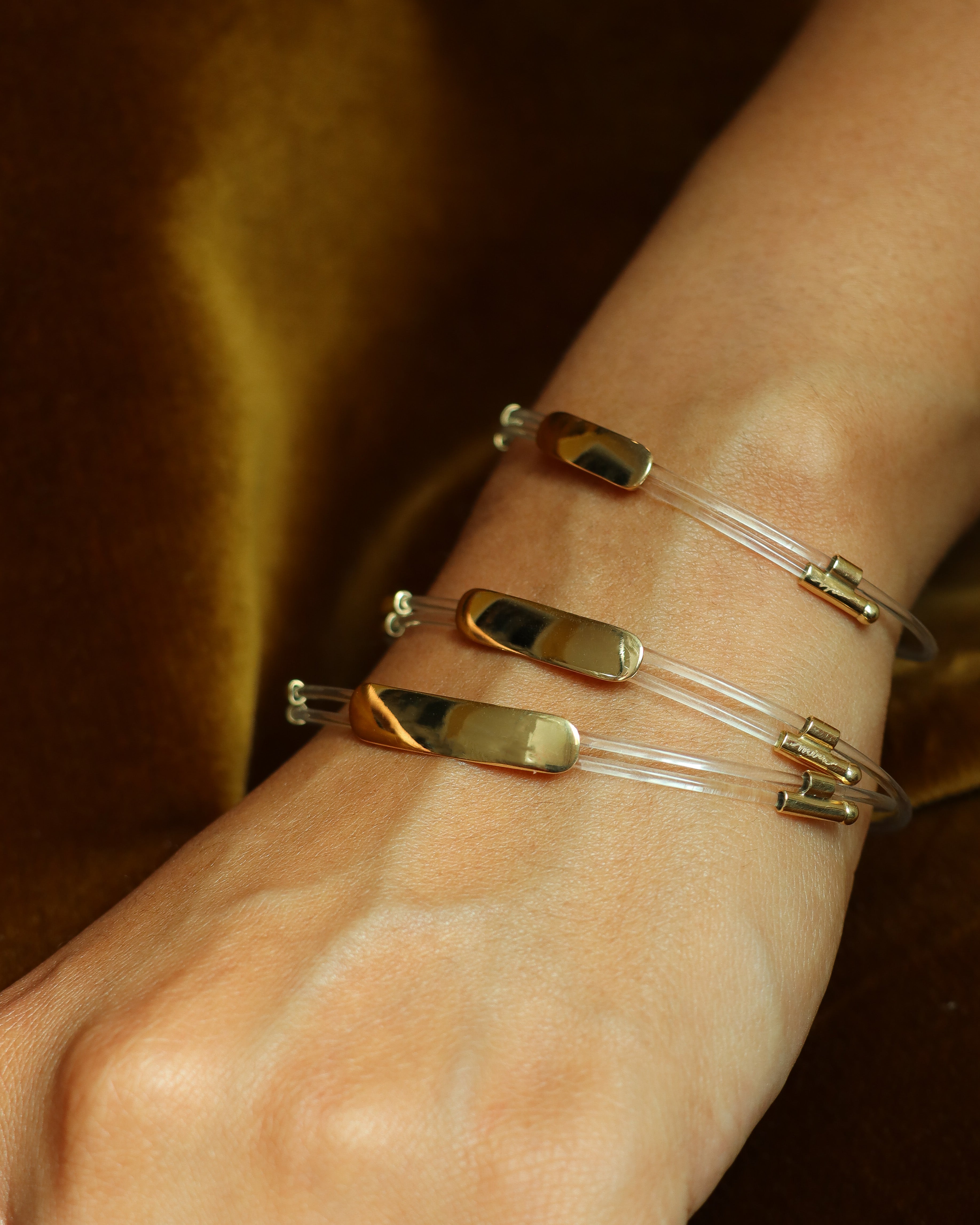 Bracciale Filo da Pesca Piastrina Piccola