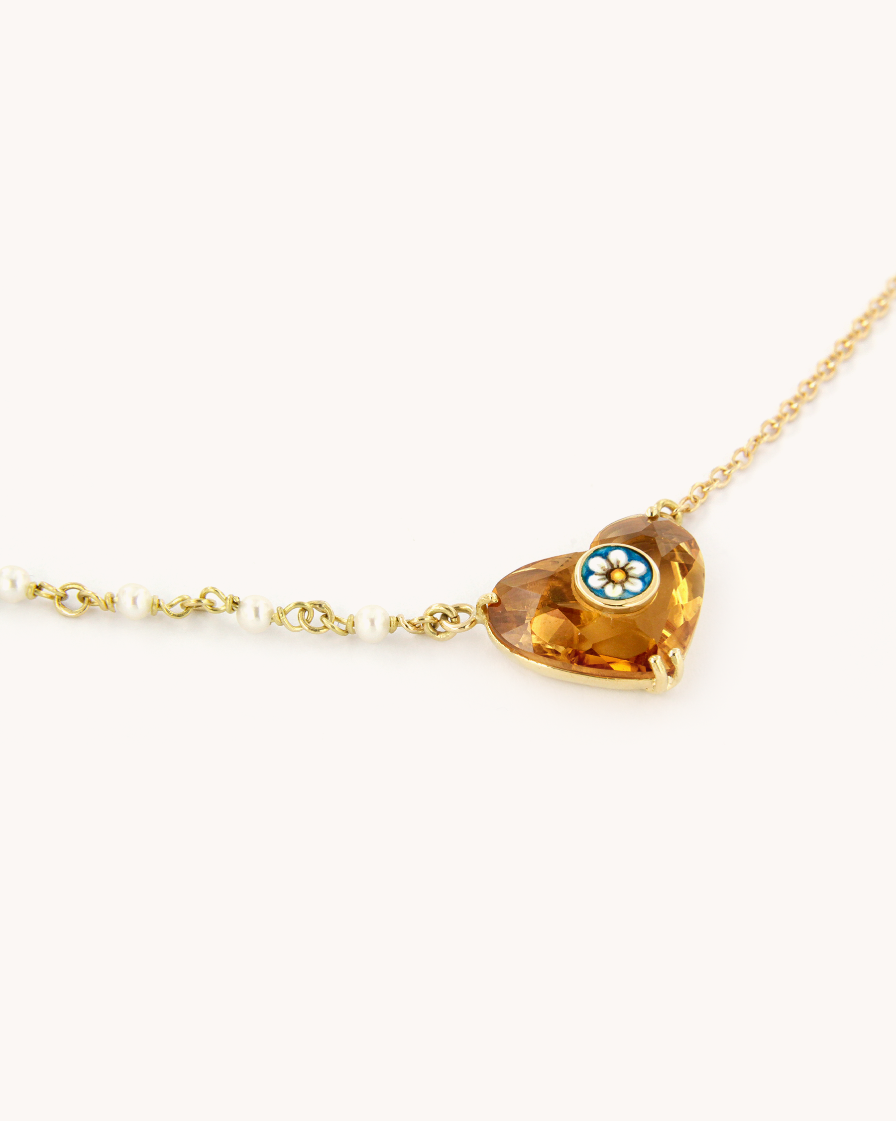Daisy in the Heart Necklace