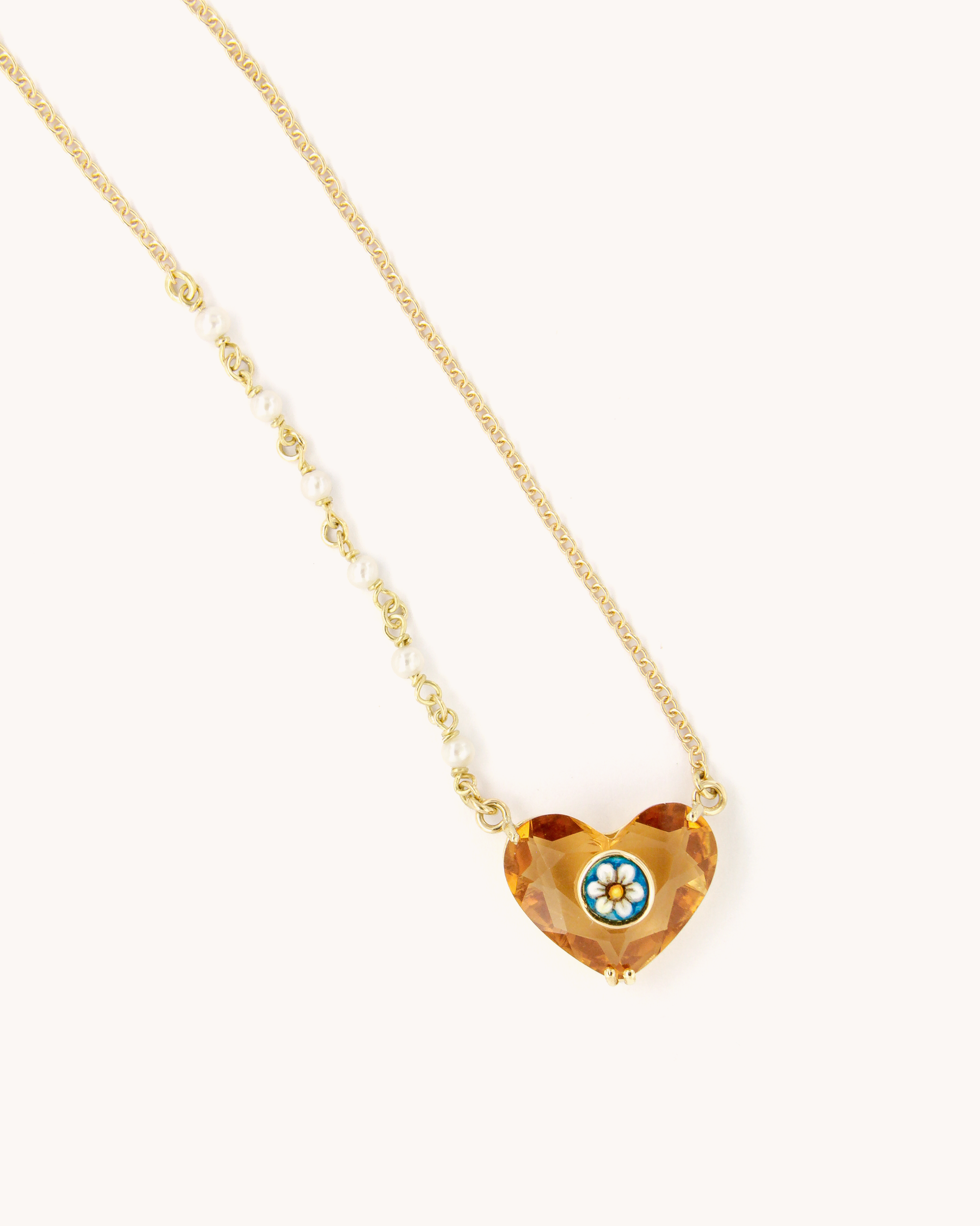 Daisy in the Heart Necklace