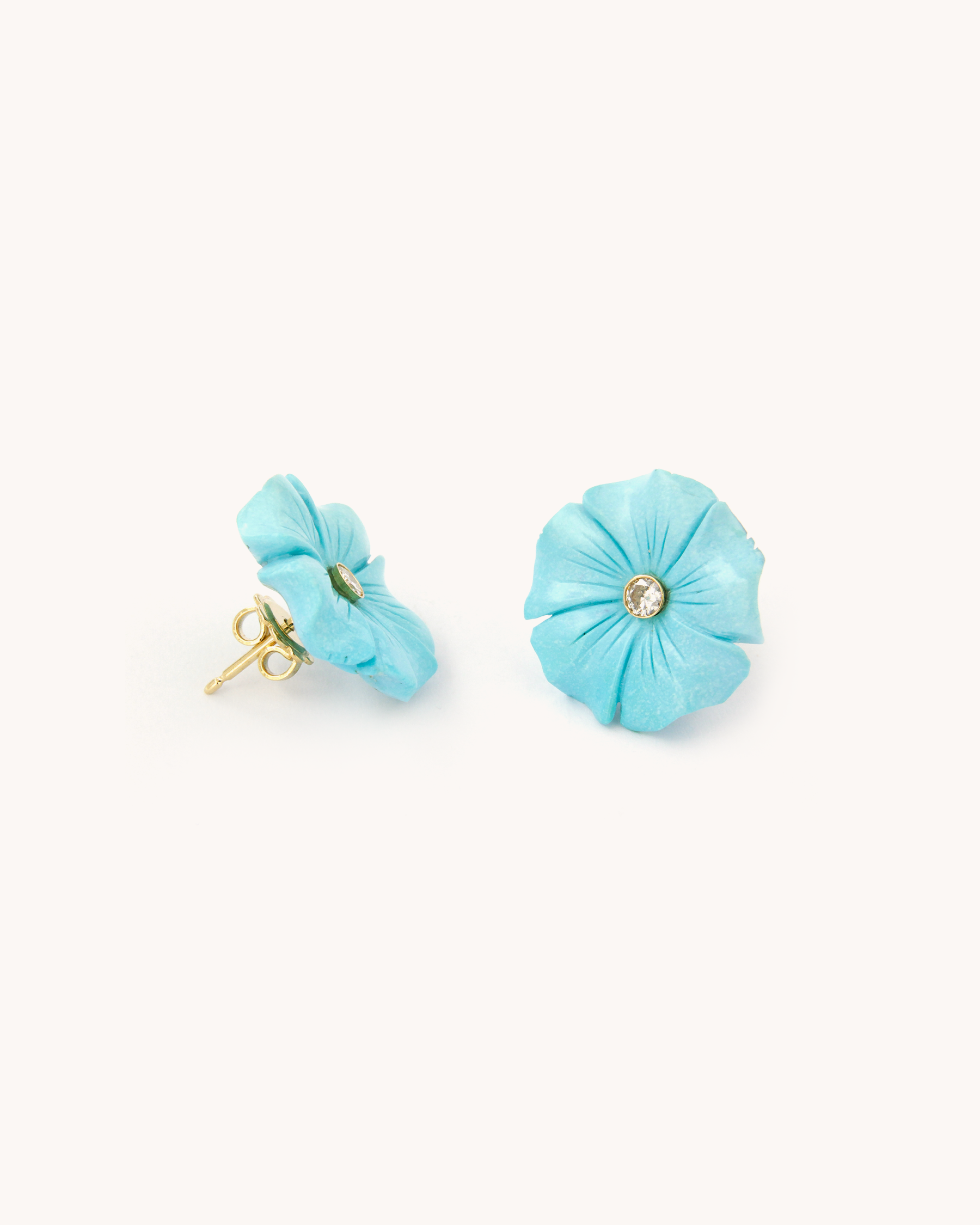 Orecchini a Lobo Fiori di Turchese