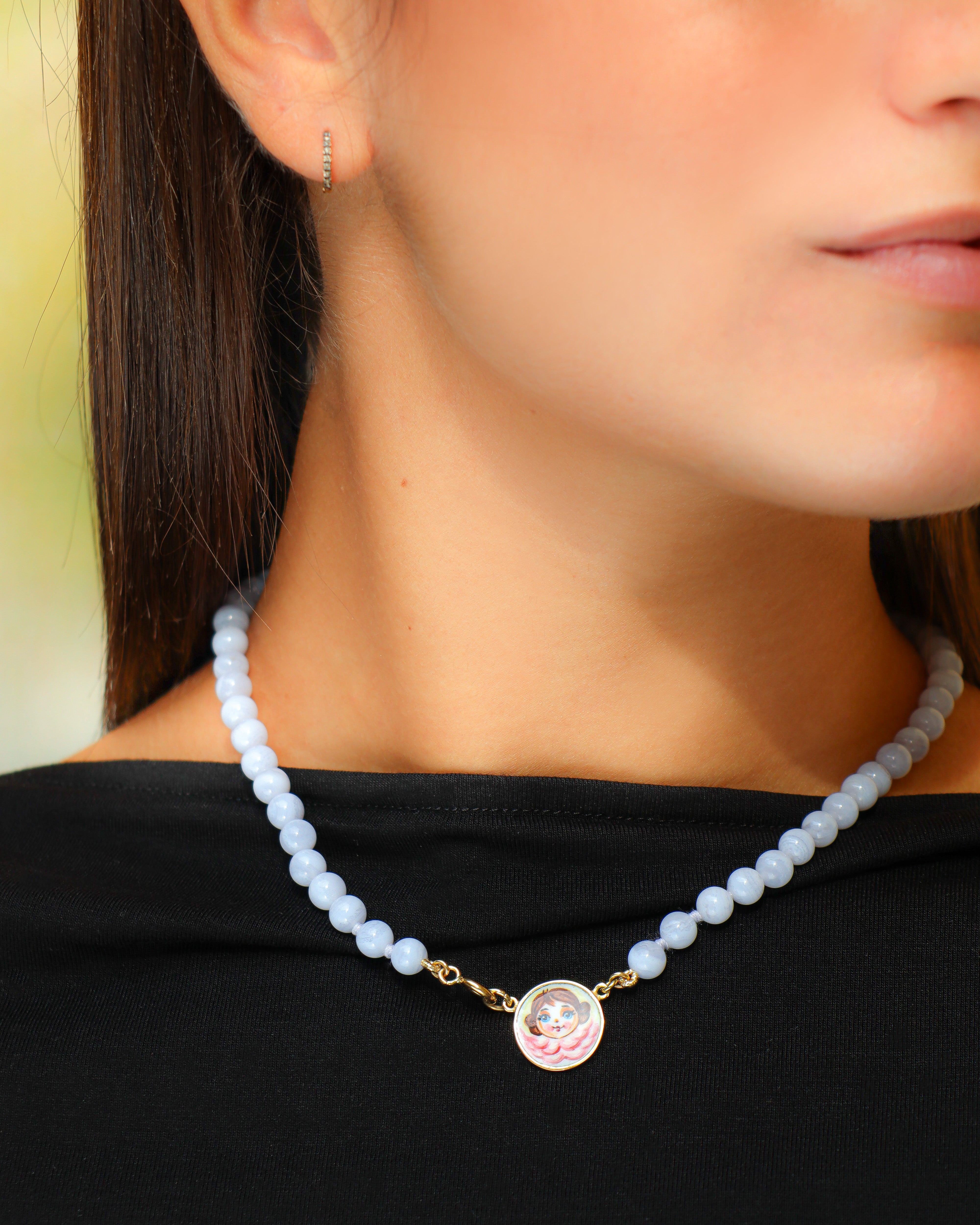 Collana Coloris Angelo nell'Azzurro Cielo
