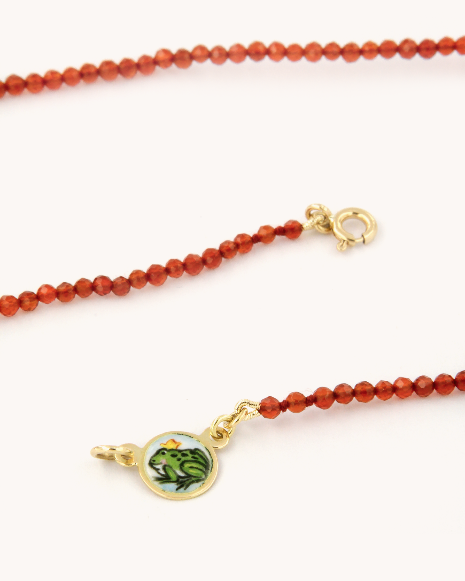 Coloris Necklace Frog Prince in Vermilion Red