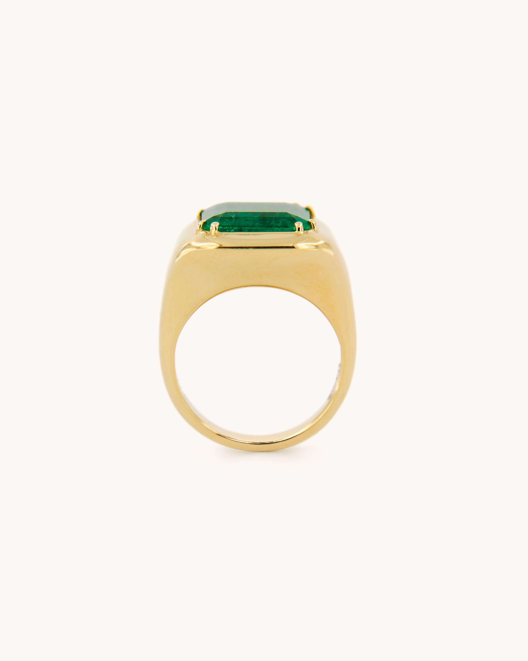 Cushion Cut Emerald Ring