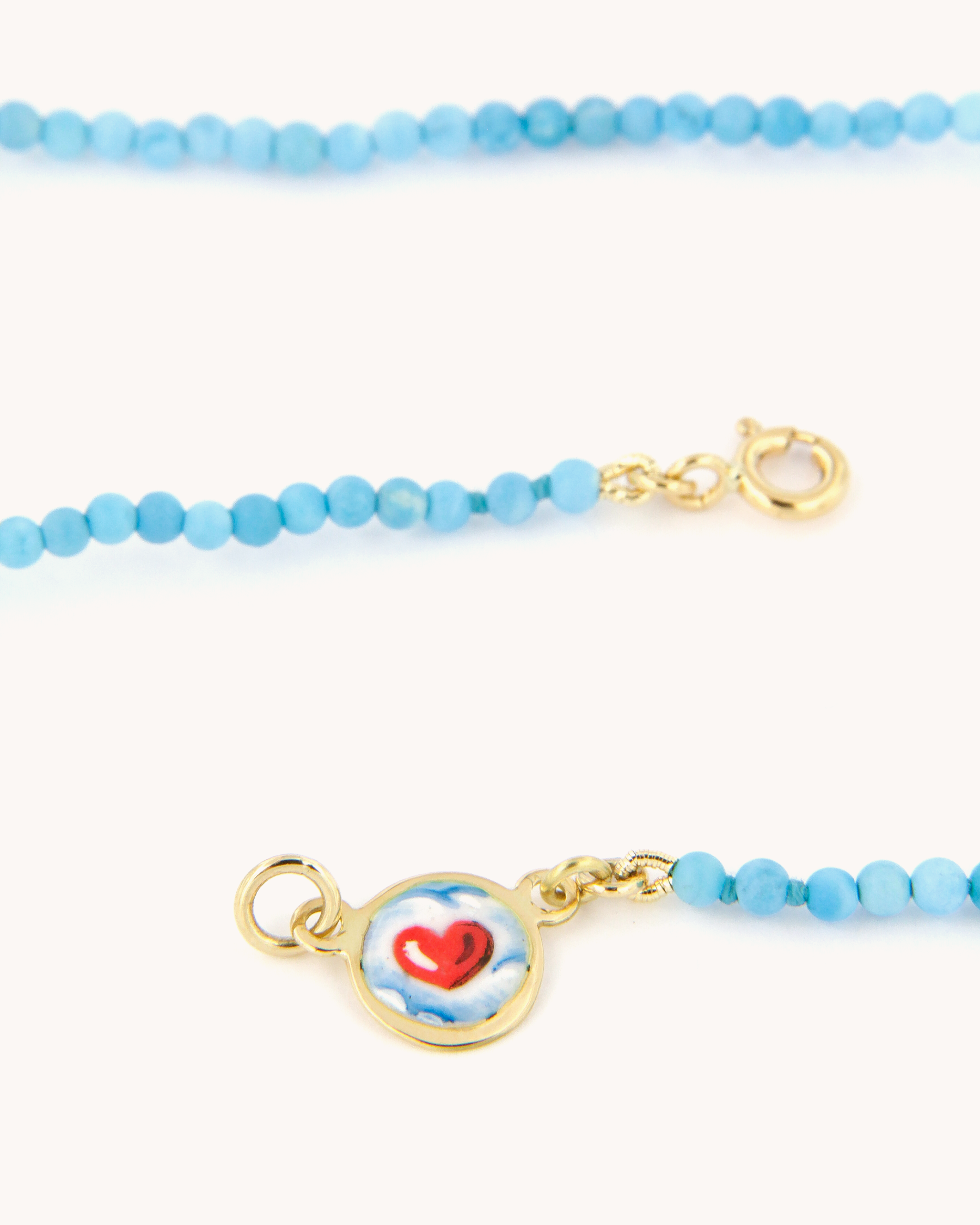 Collana Coloris Cuore nel Azzurro Cielo