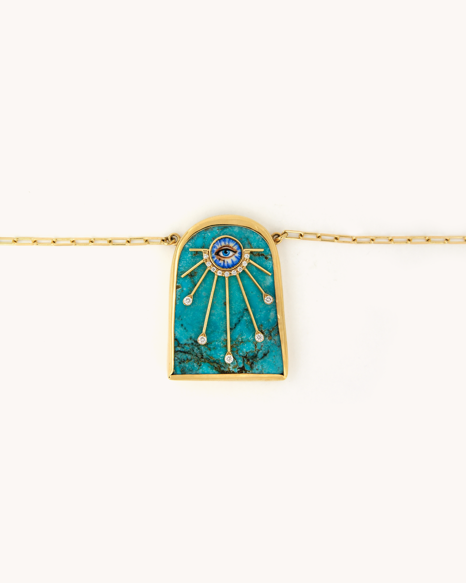 Mystical Eye Turquoise Pendant Necklace