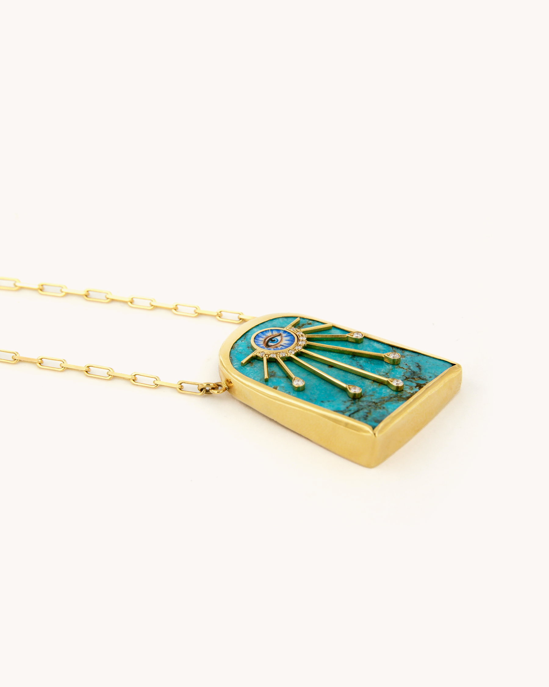 Mystical Eye Turquoise Pendant Necklace