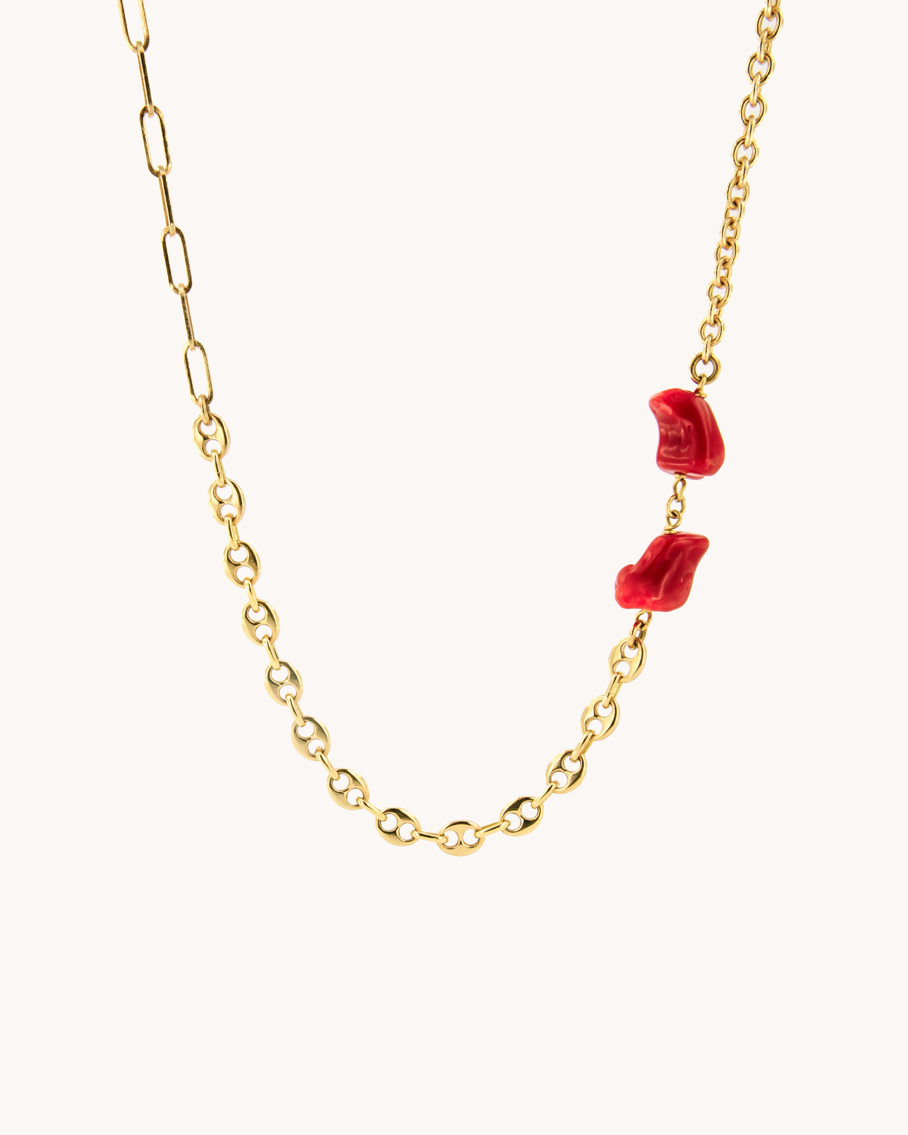 Collana Catena Mista e Coralli