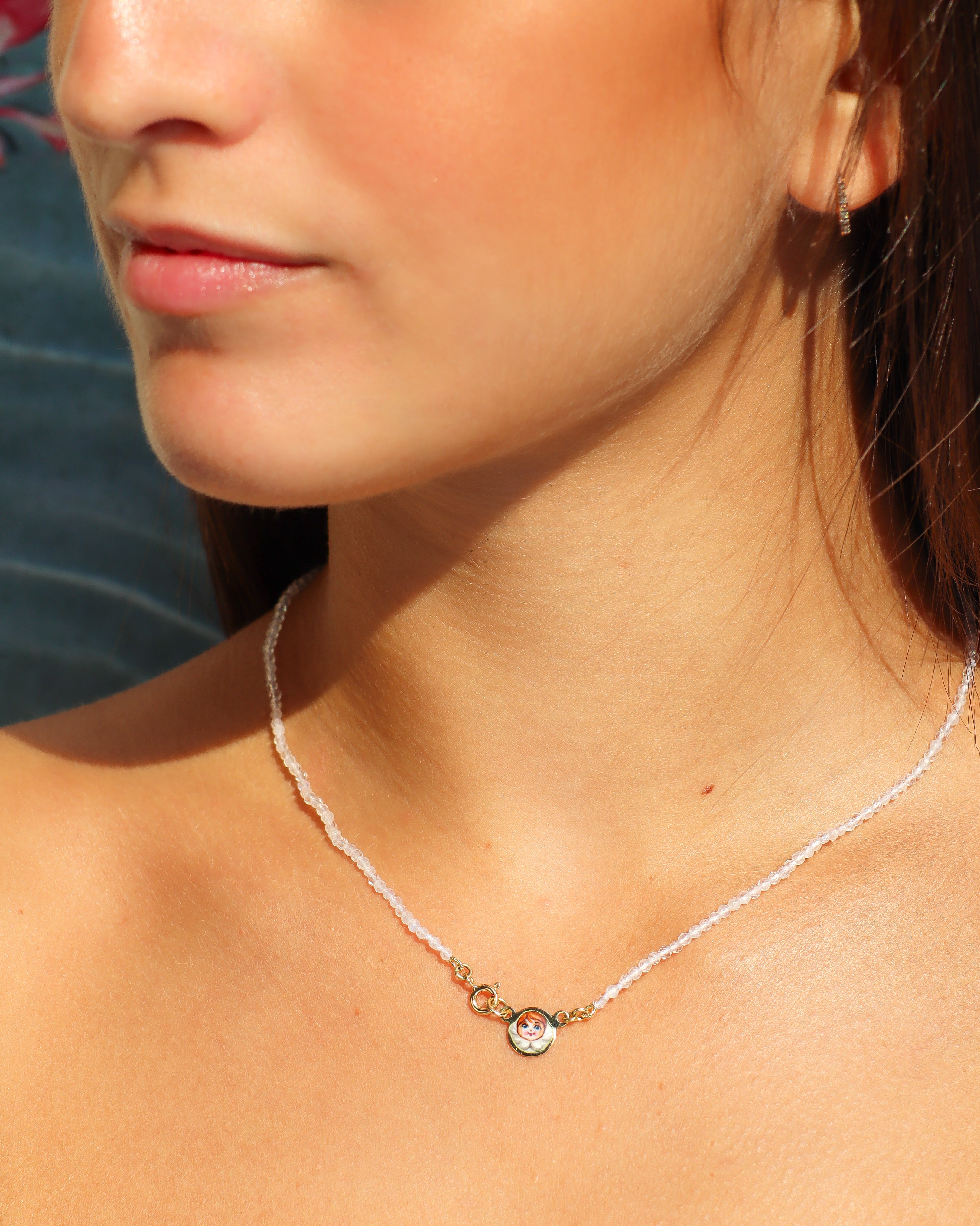 Collana Coloris Angelo tra le Bianche Nuvole