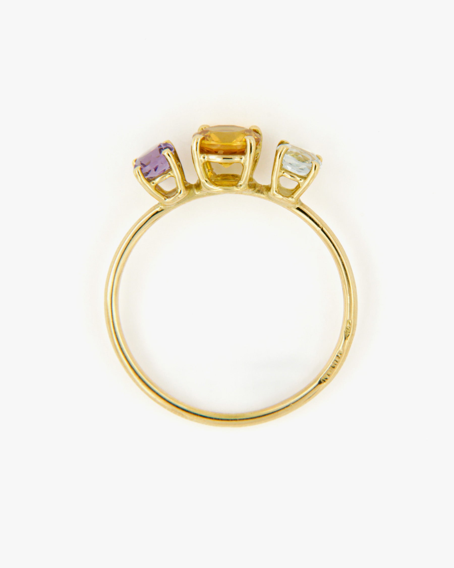 Anello a Filo con Tris Gemme