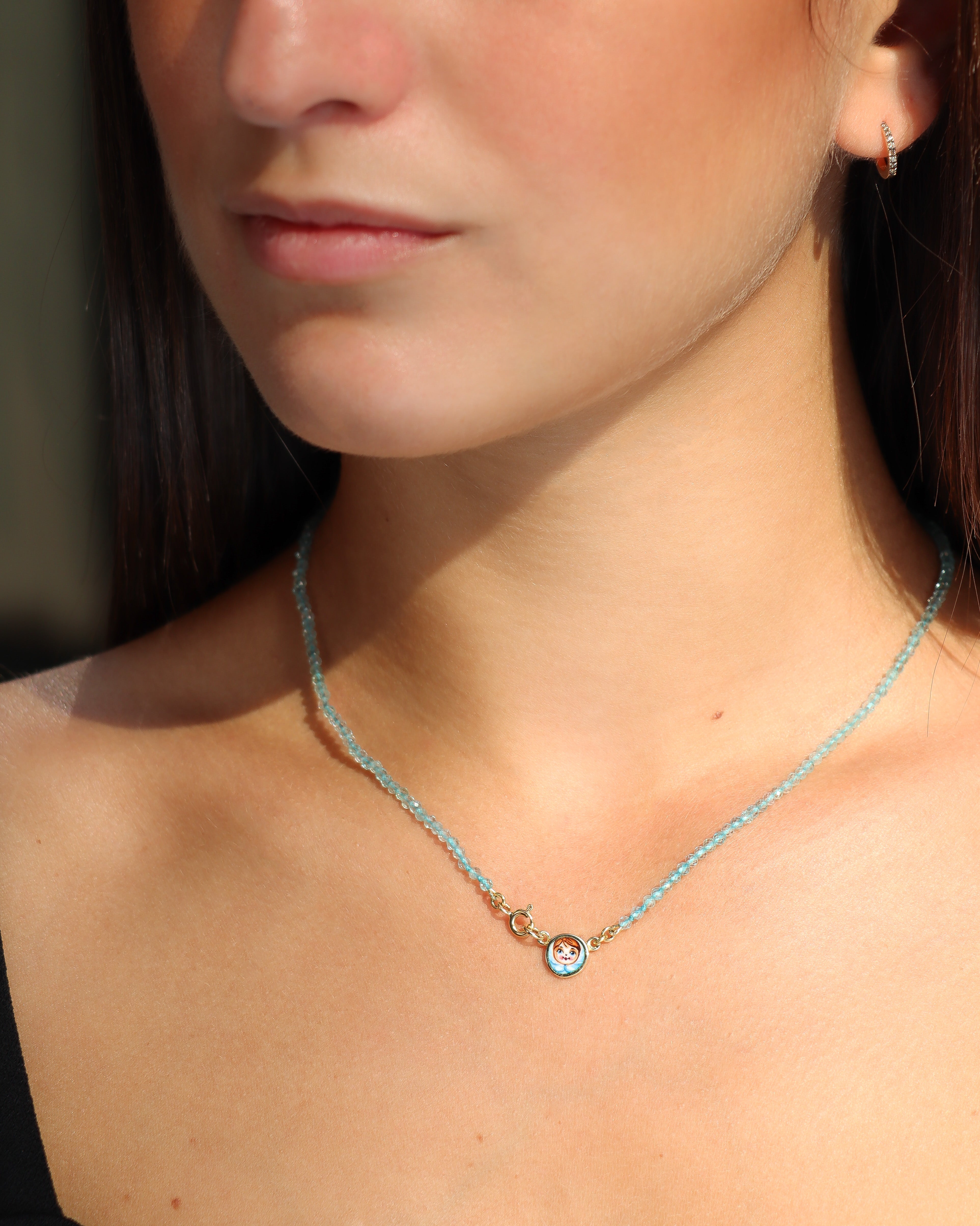 Collana Coloris Angelo nel Blu Limpido