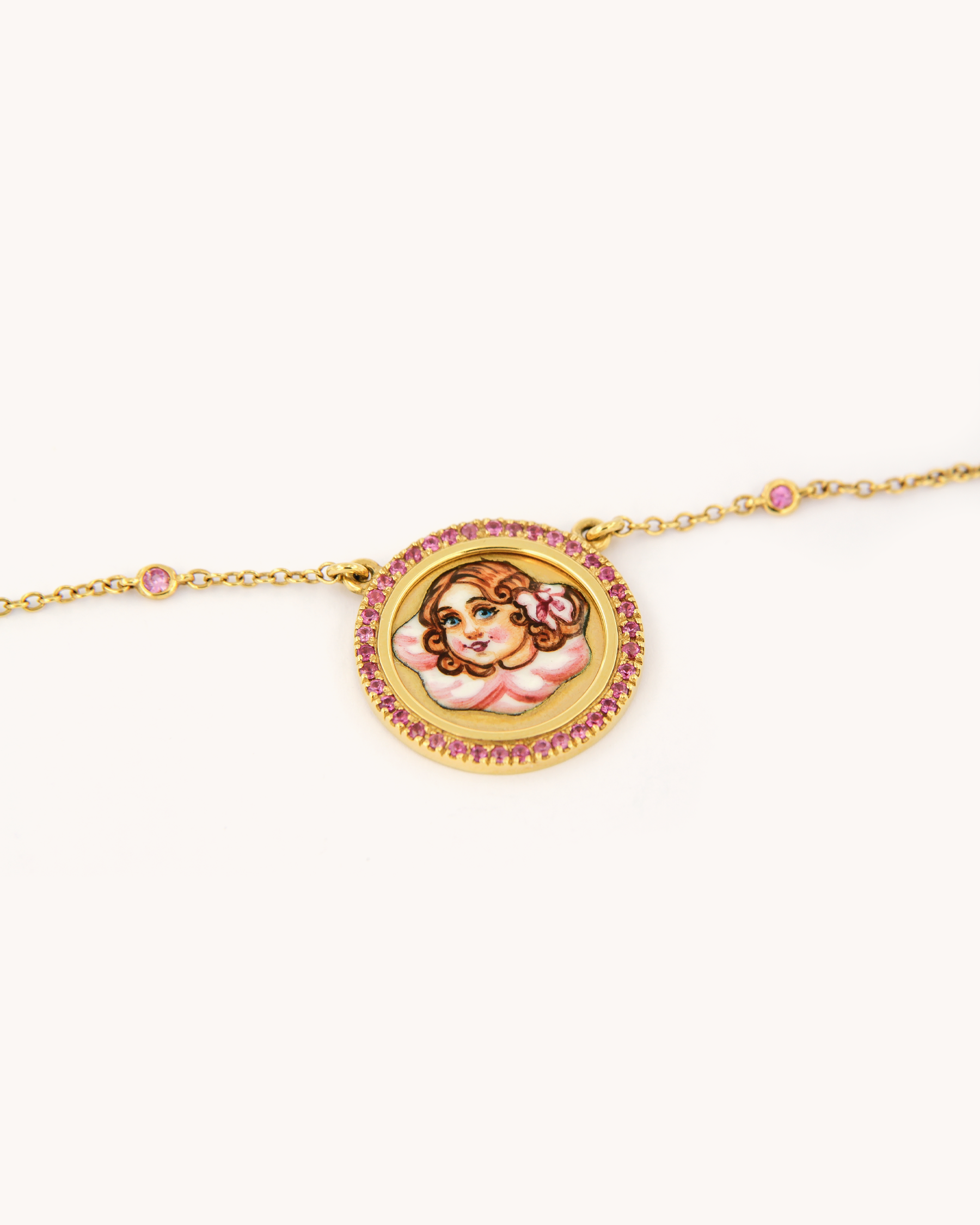 Pink Girl Sapphire Necklace