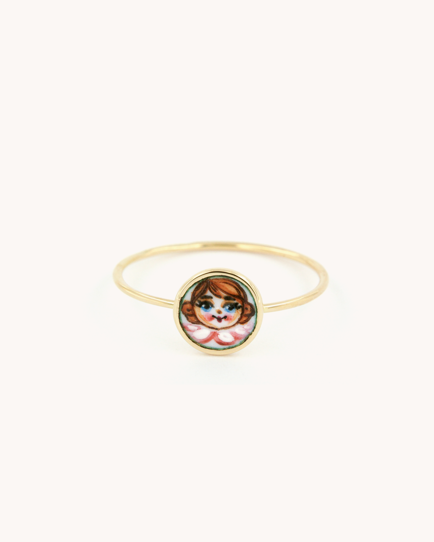 Pink Angel Wire Ring