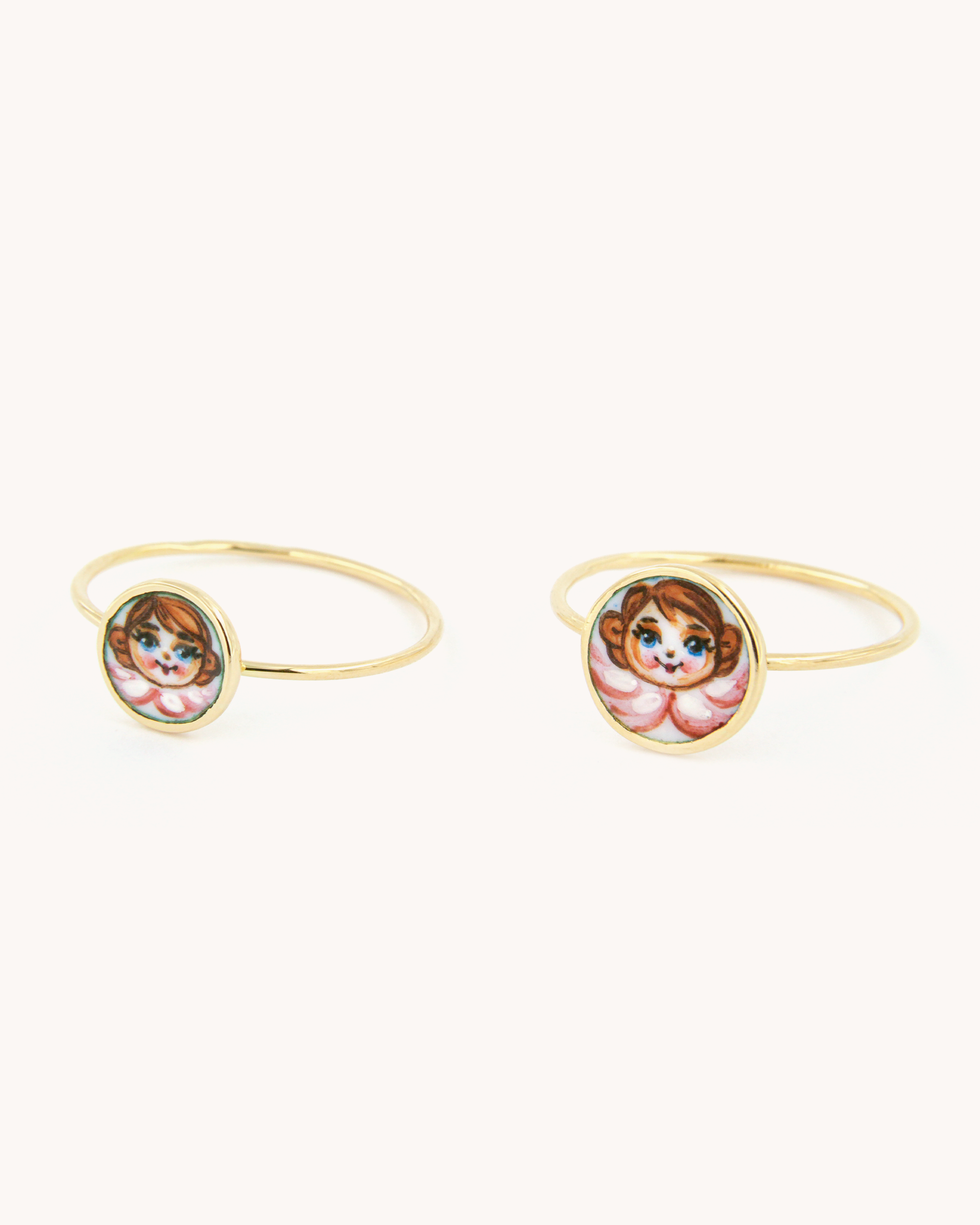 Pink Angel Wire Ring
