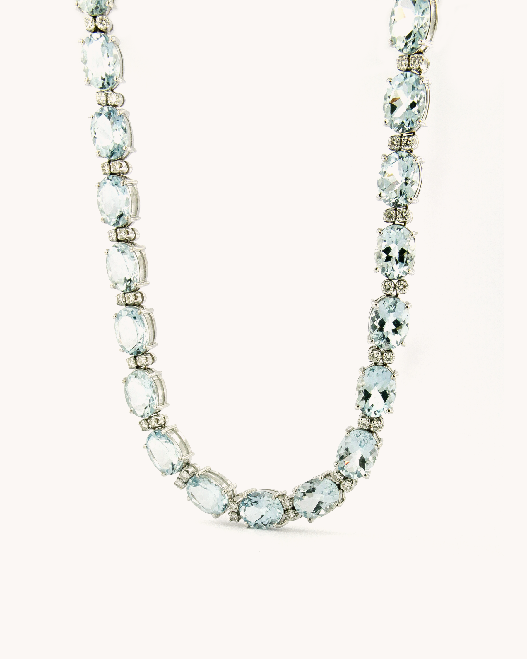 Aquamarine and Diamonds Necklace