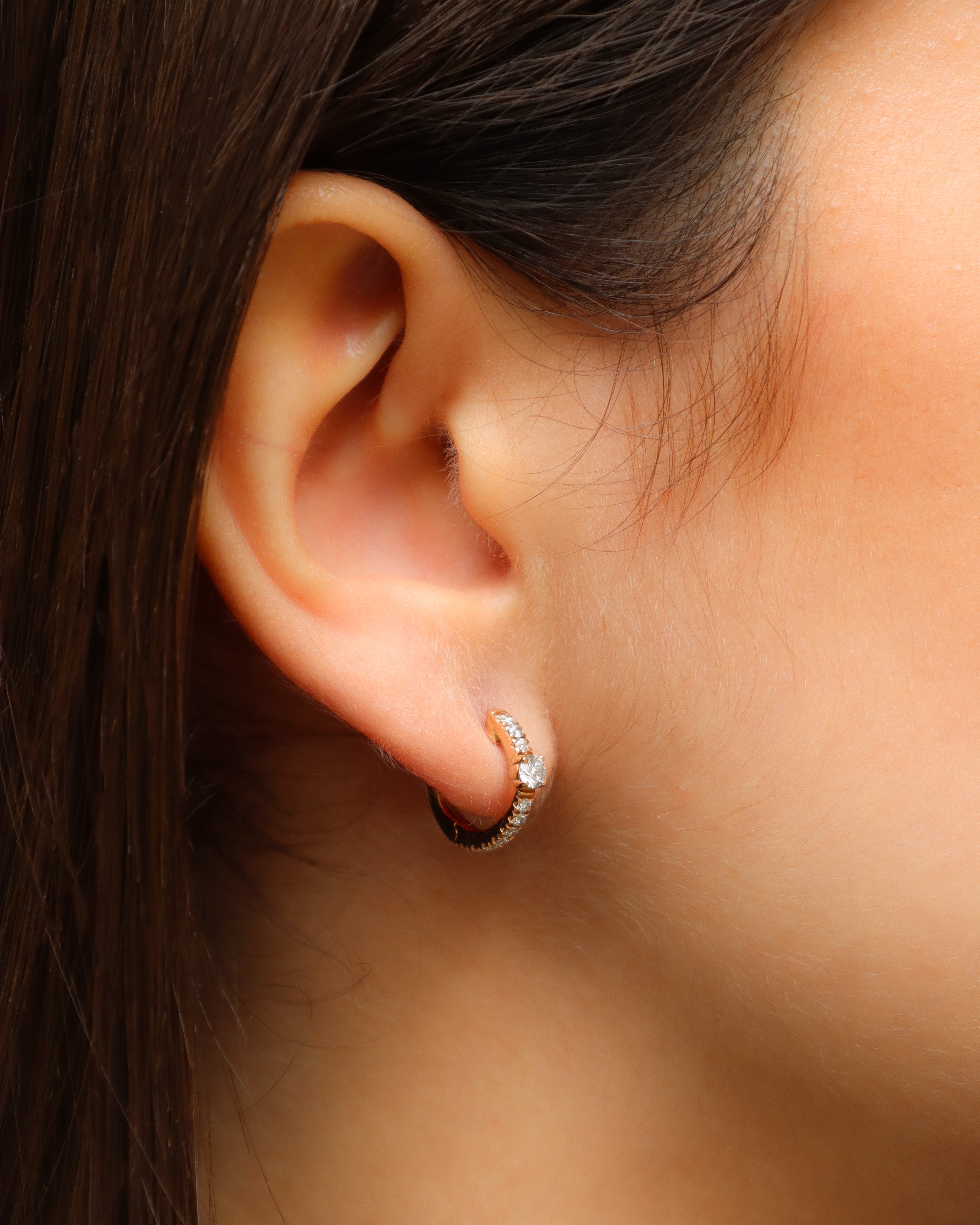 Diamond Hoop Earrings
