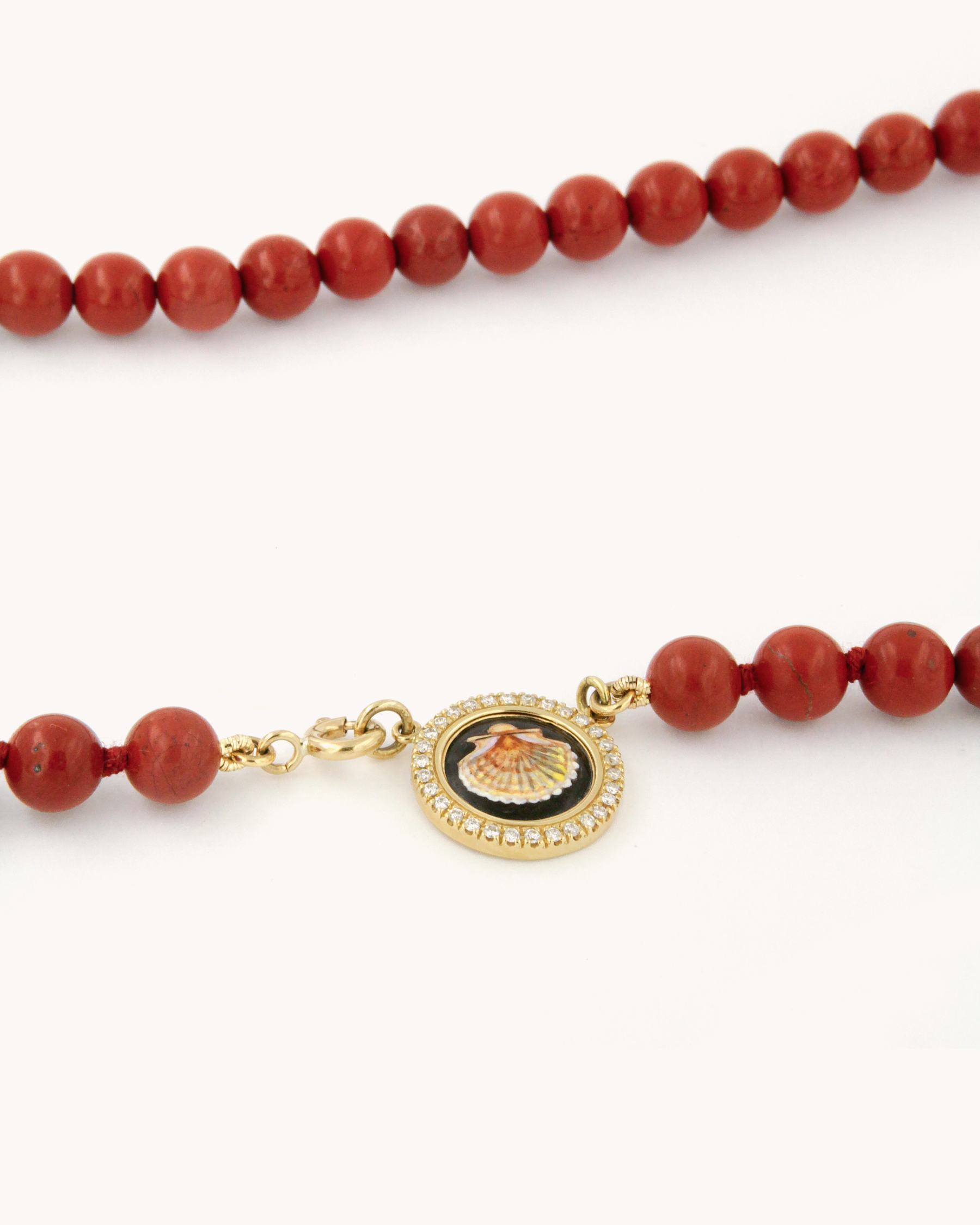 Collana Coloris Conchiglia nel Rosso Fuoco