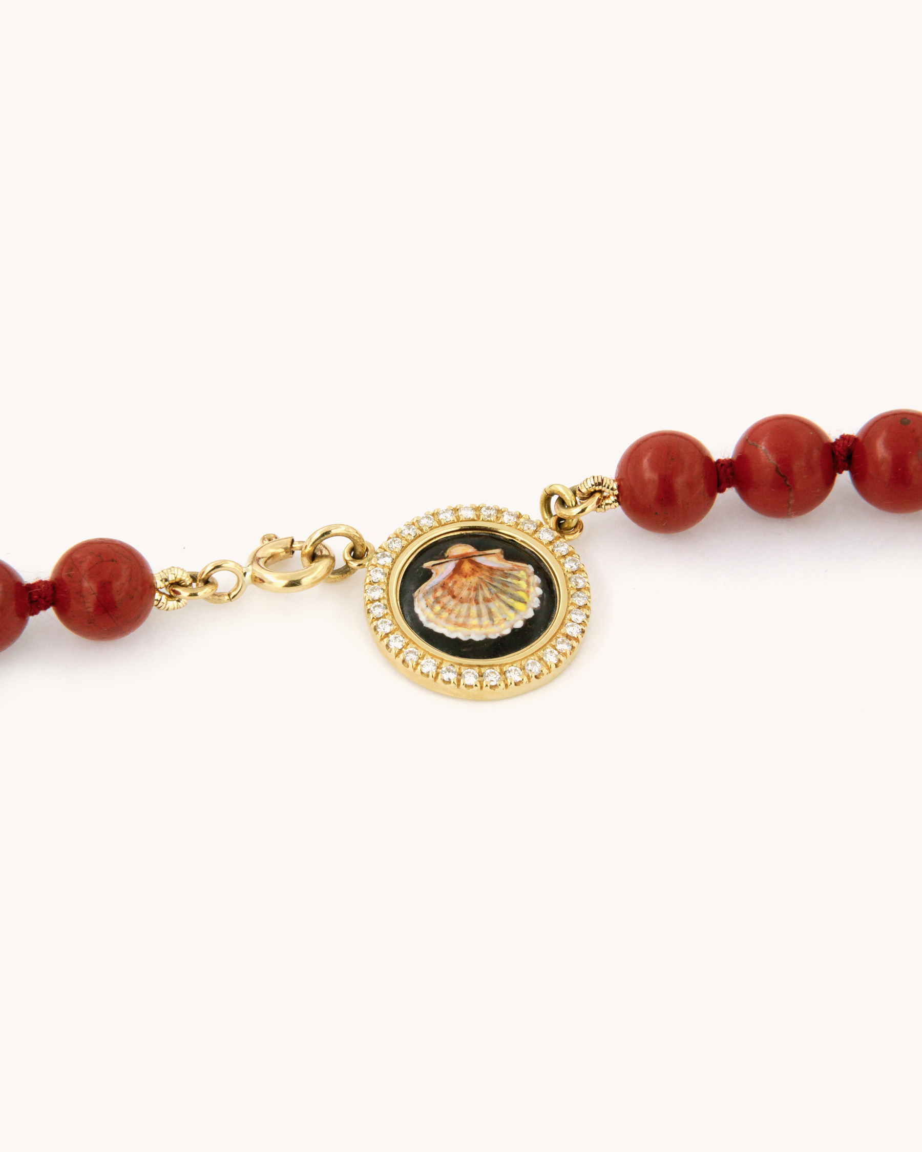 Collana Coloris Conchiglia nel Rosso Fuoco