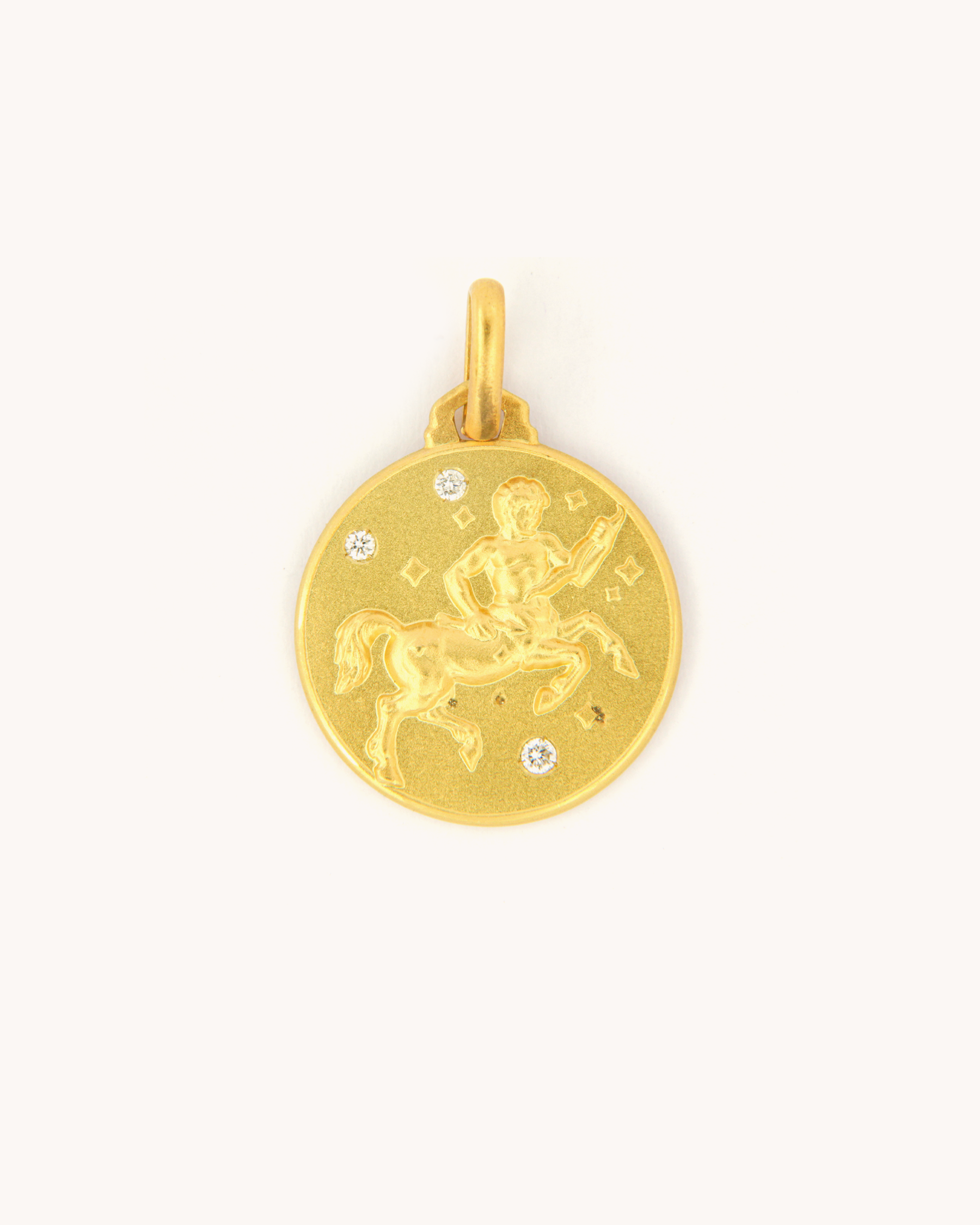 Ciondolo Zodiaco Sagittario Piccolo con Diamanti
