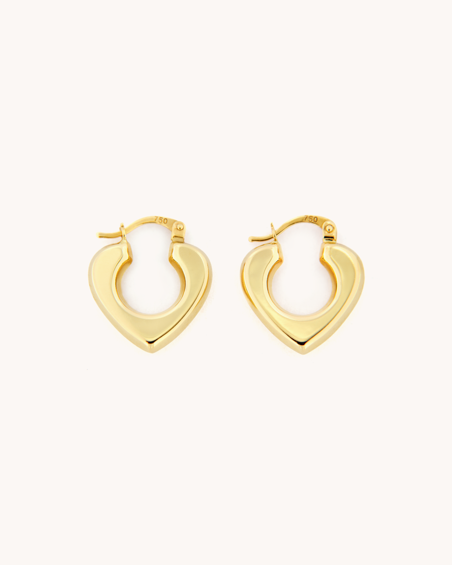 Heart-Shaped Hoop Earrings