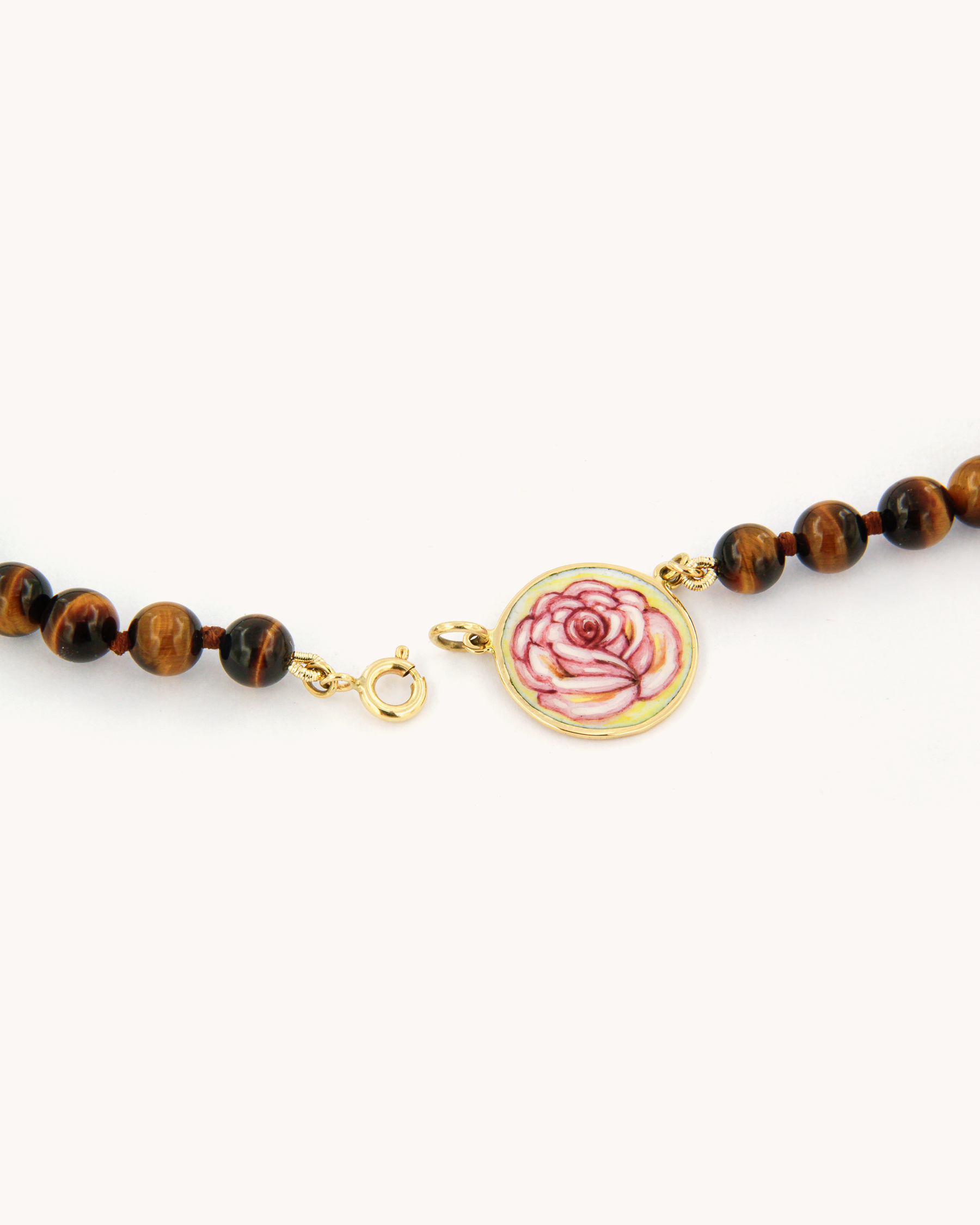 Collana Rosa con Occhio di Tigre