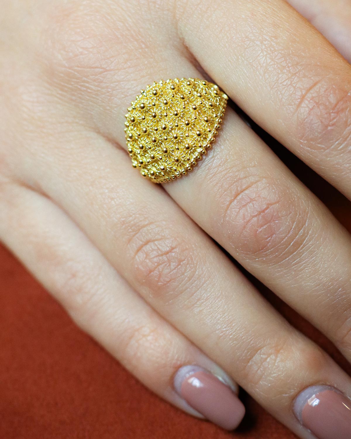 Anello Filigrana Sarda a Cinque File