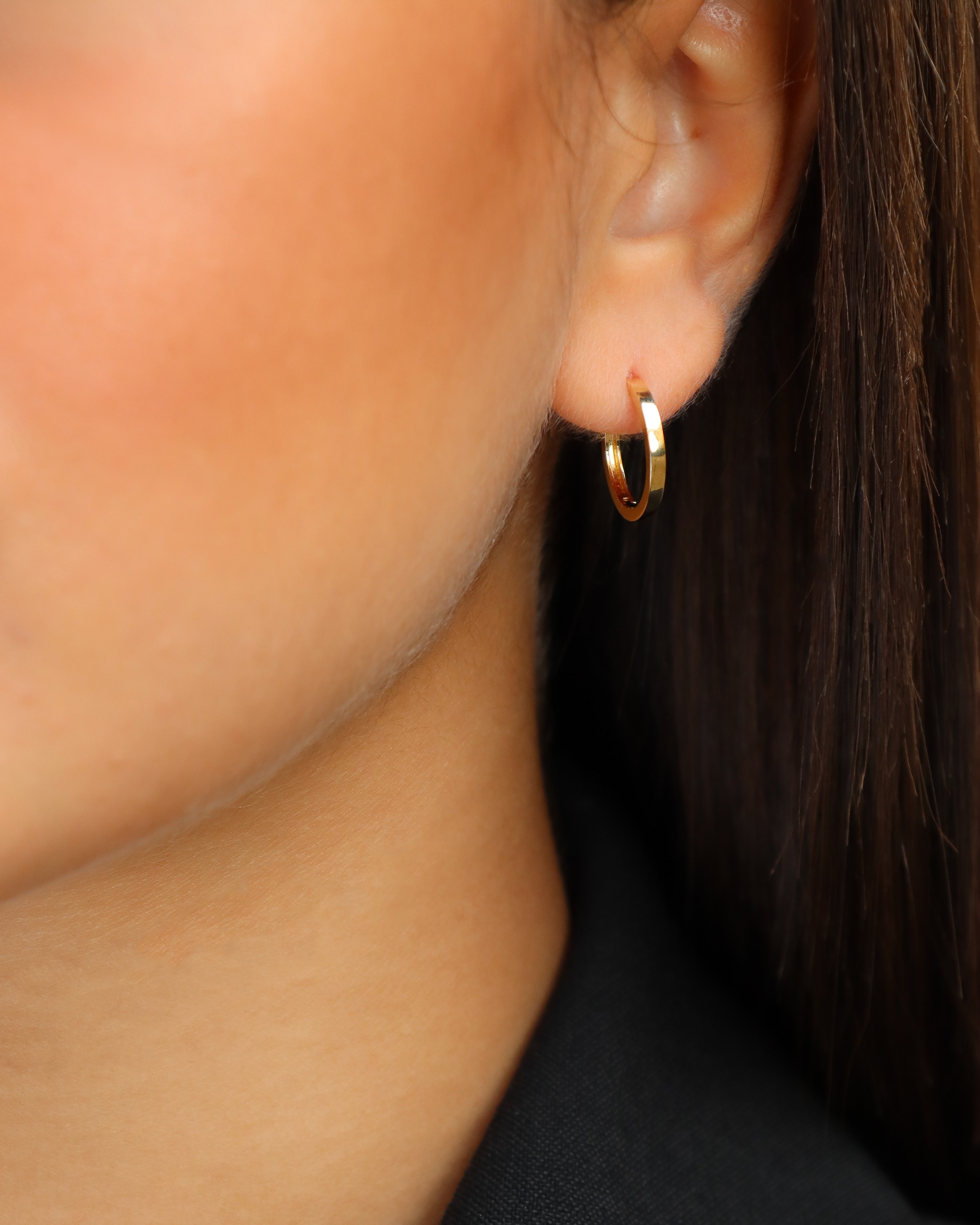 Small Square Tube Hoop Earrings