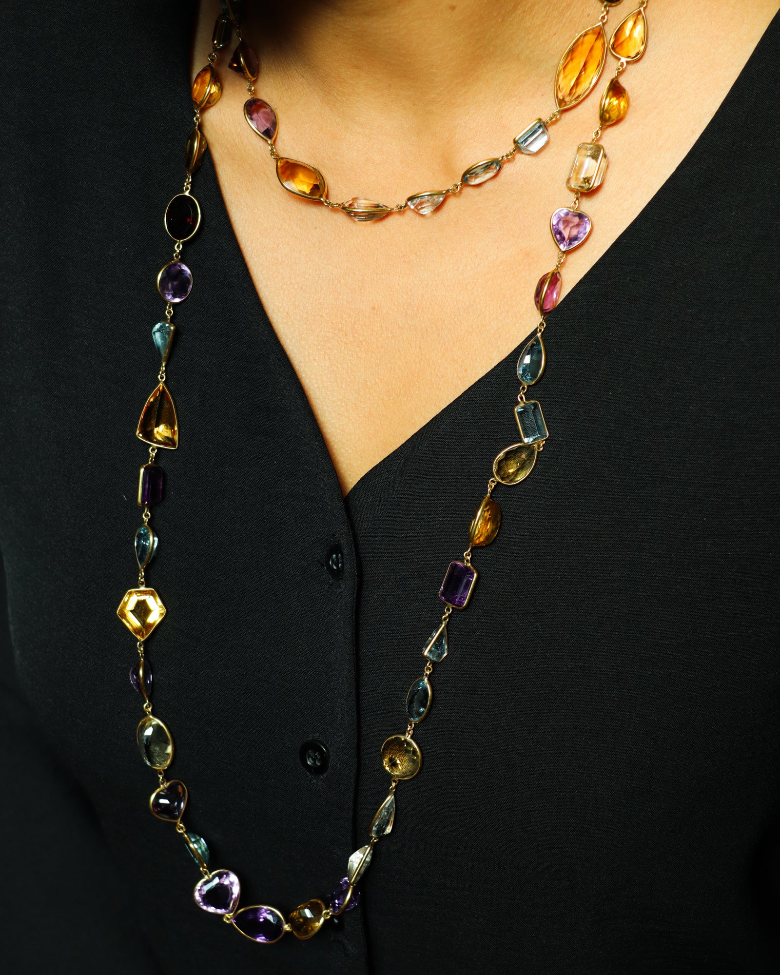 Gemstone Long Necklace