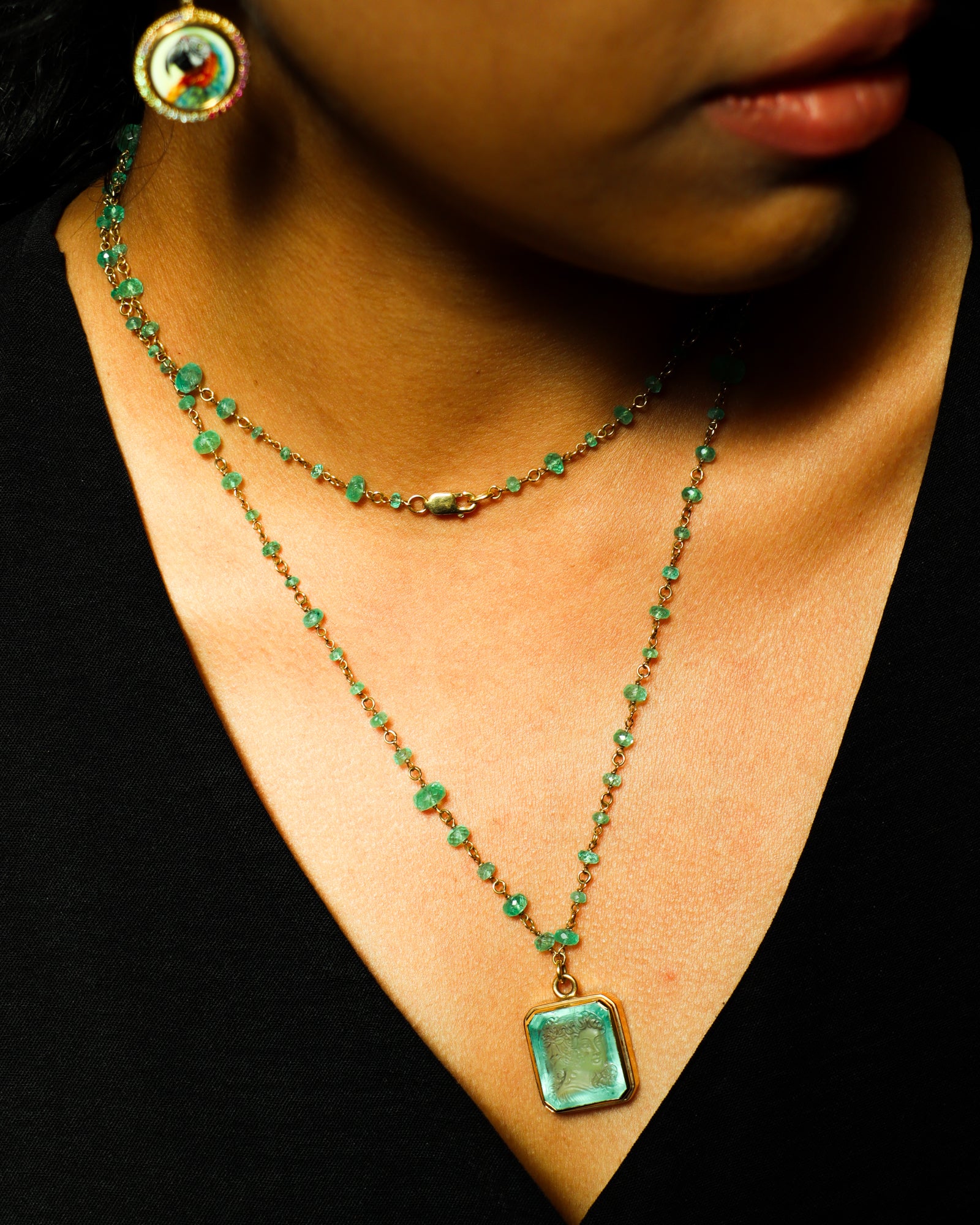 Emerald Pendant Necklace