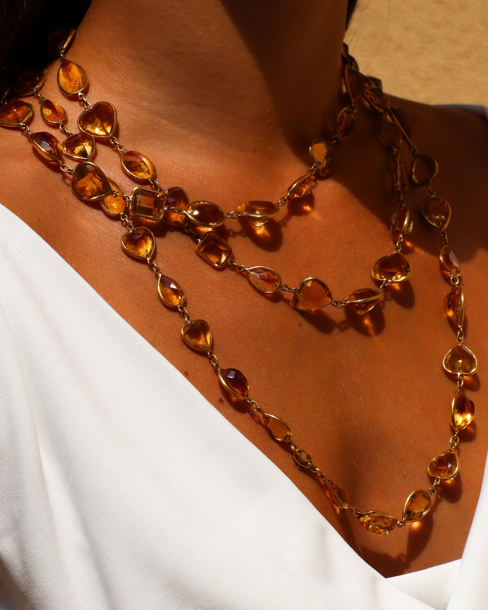 Citrine Long Necklace