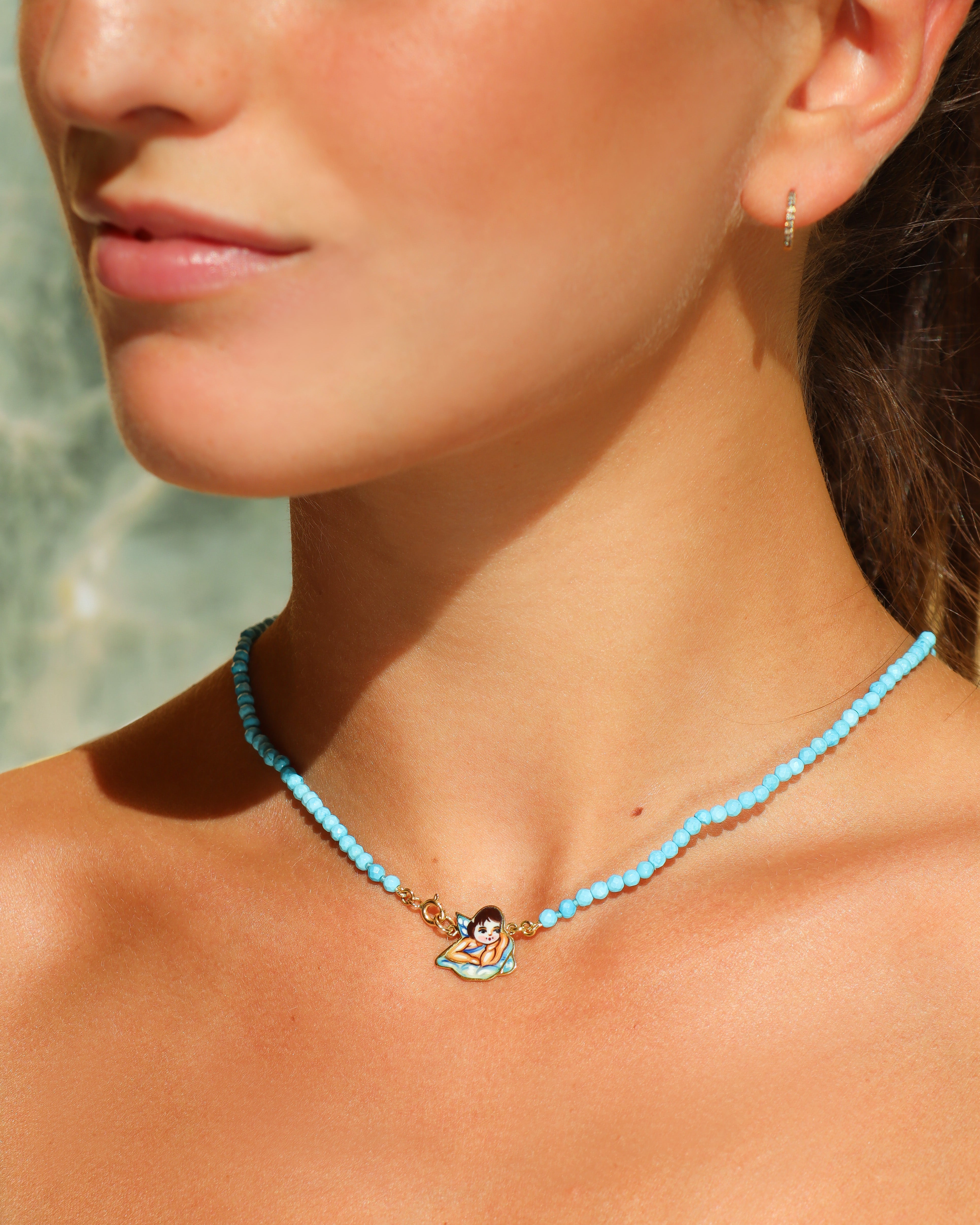 Coloris Necklace Angel in Sky Blue