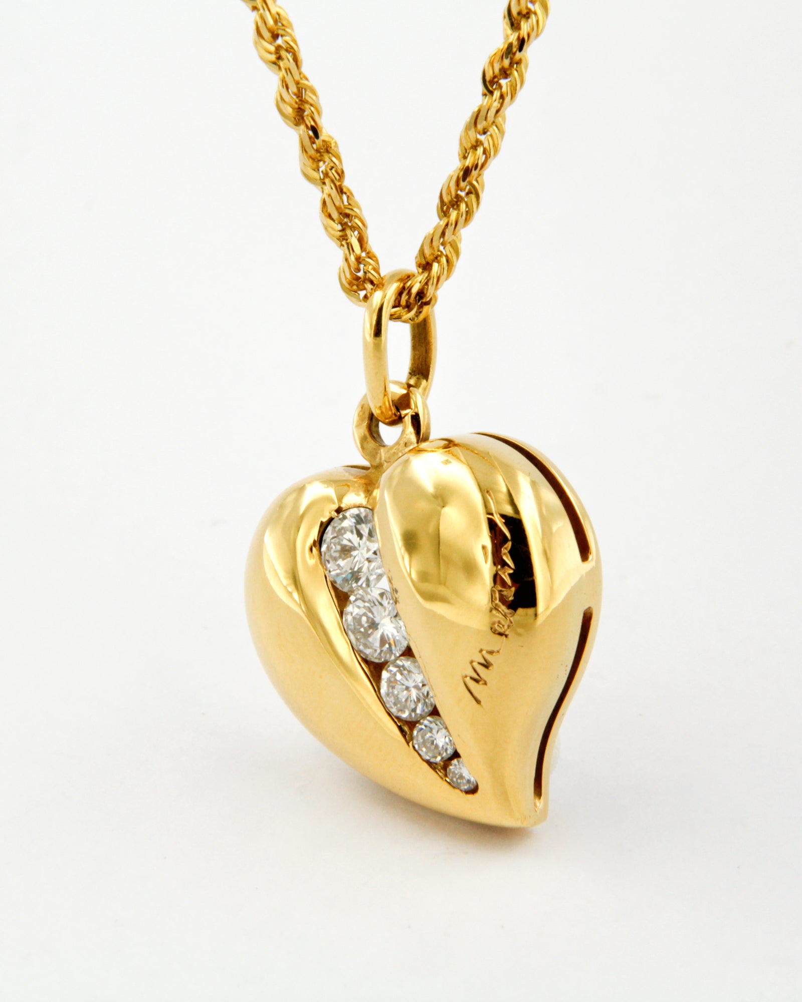 Heart Diamond Charm