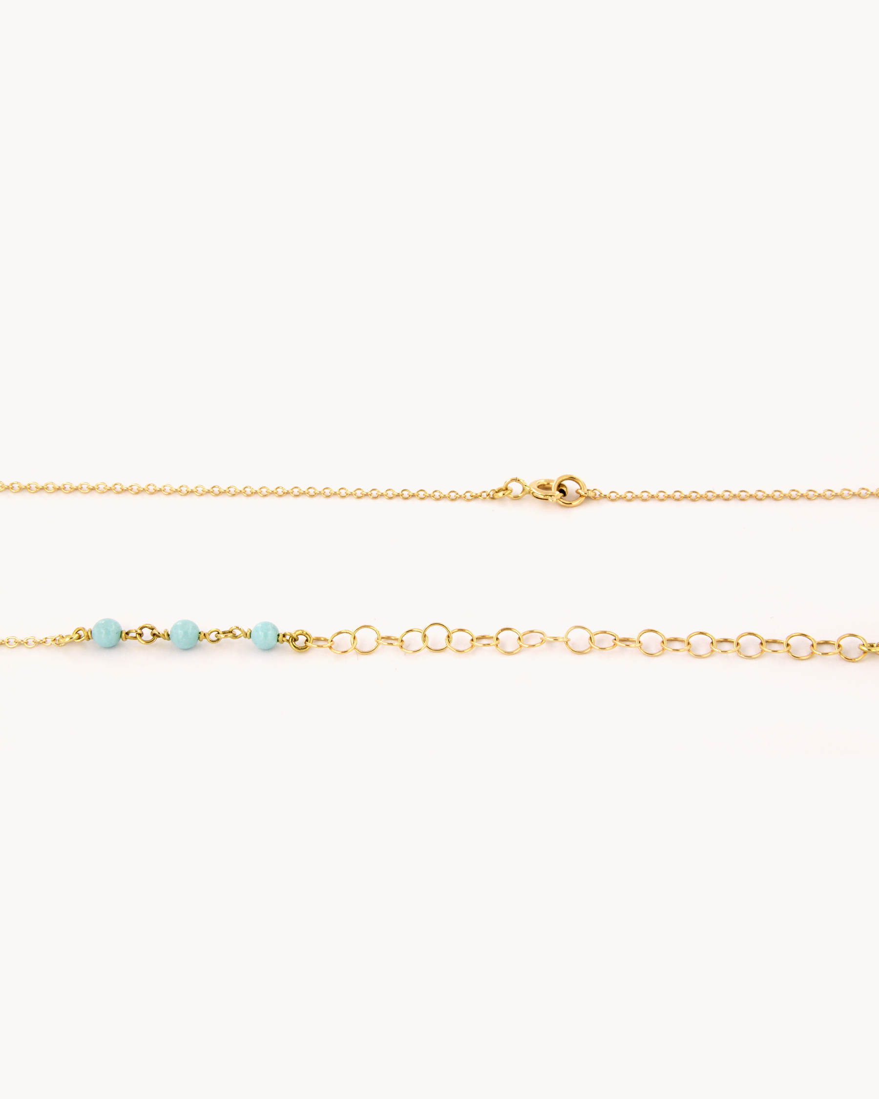 Collana in oro giallo 18 carati a catena mista con lapislazzulo e turchese