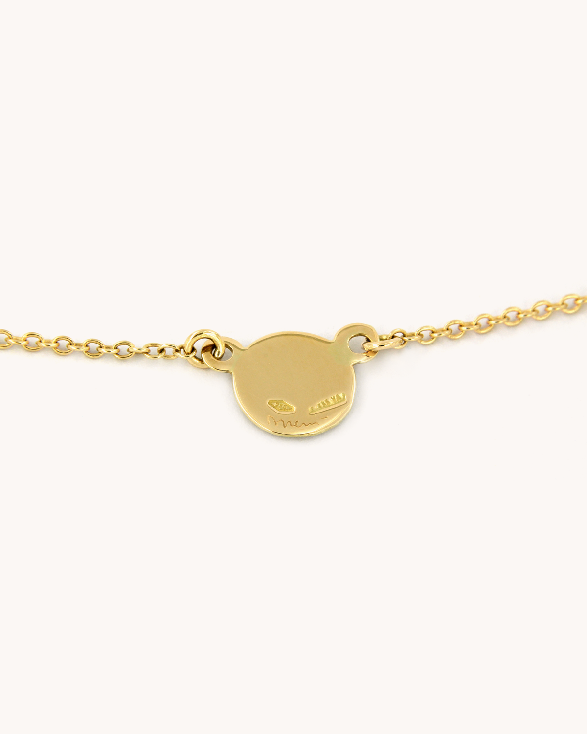 Collana Viola del Pensiero in oro giallo 18k con smalto dipinto a mano