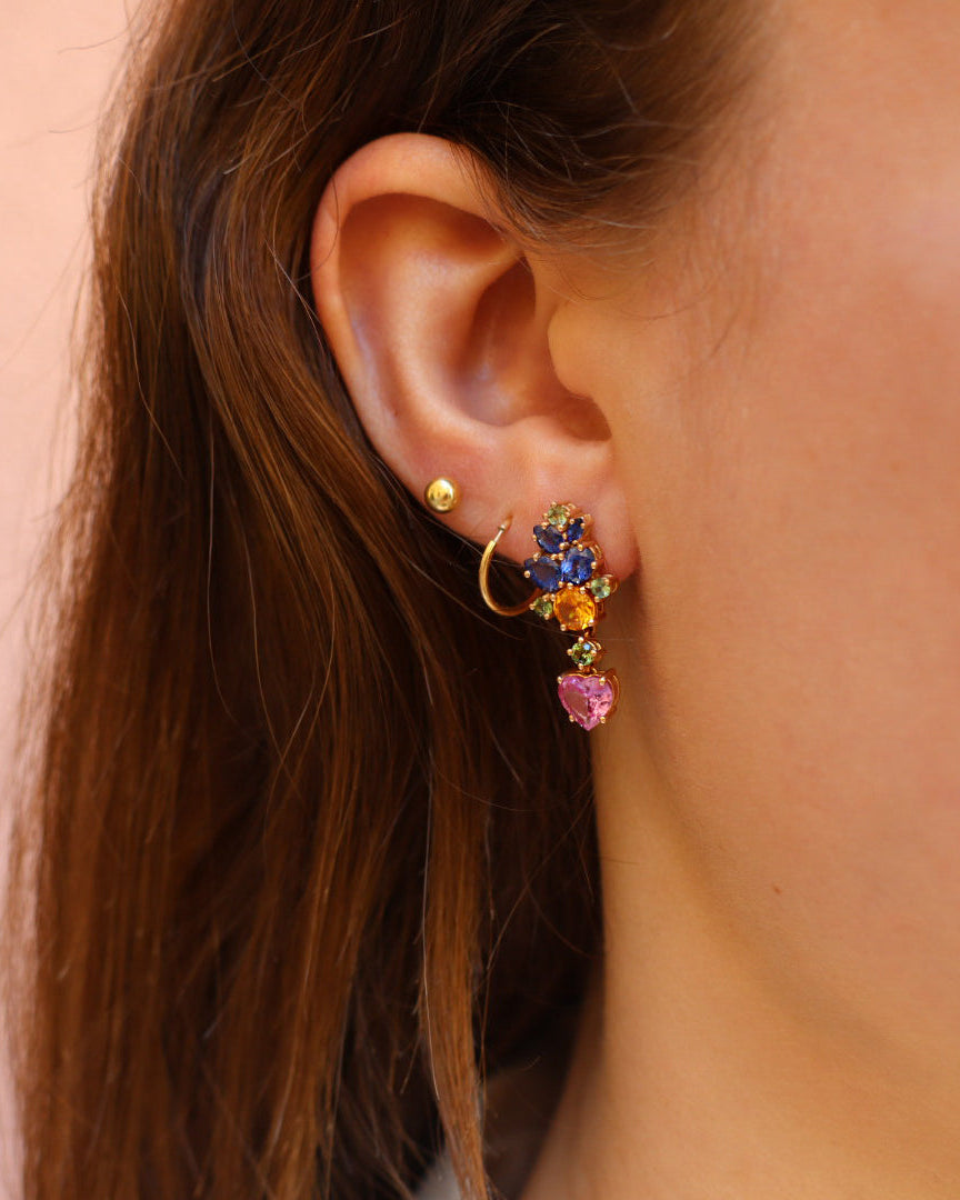 Orecchini Pendenti Zaffiri Colorati