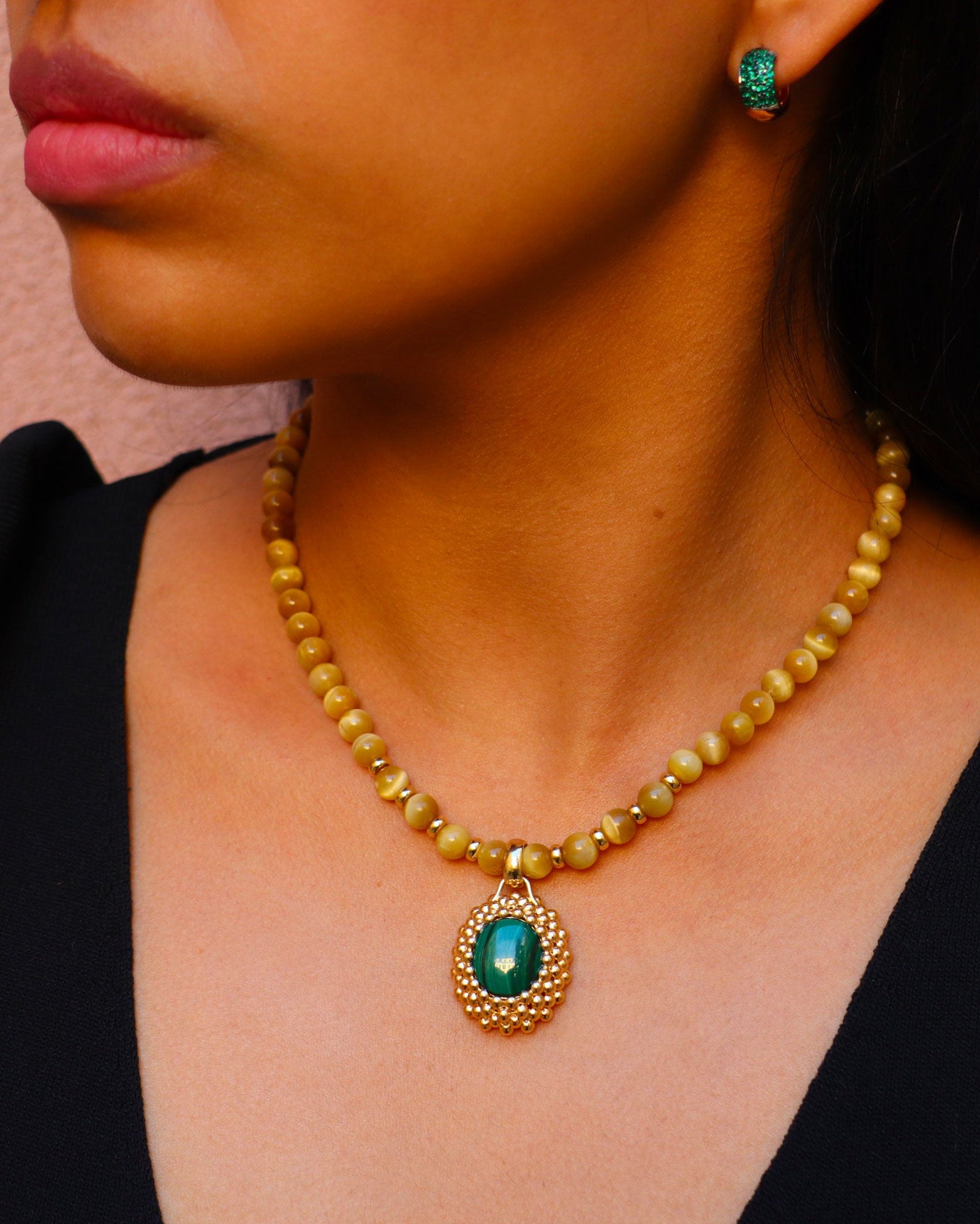 Golden Eye of the Tiger Necklace