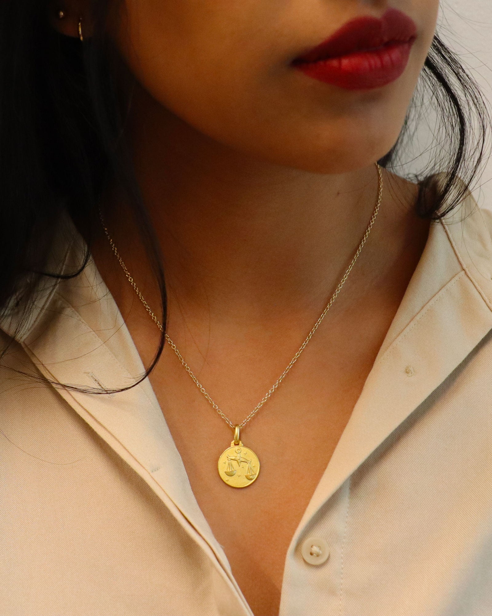 Libra Zodiac Small Pendant